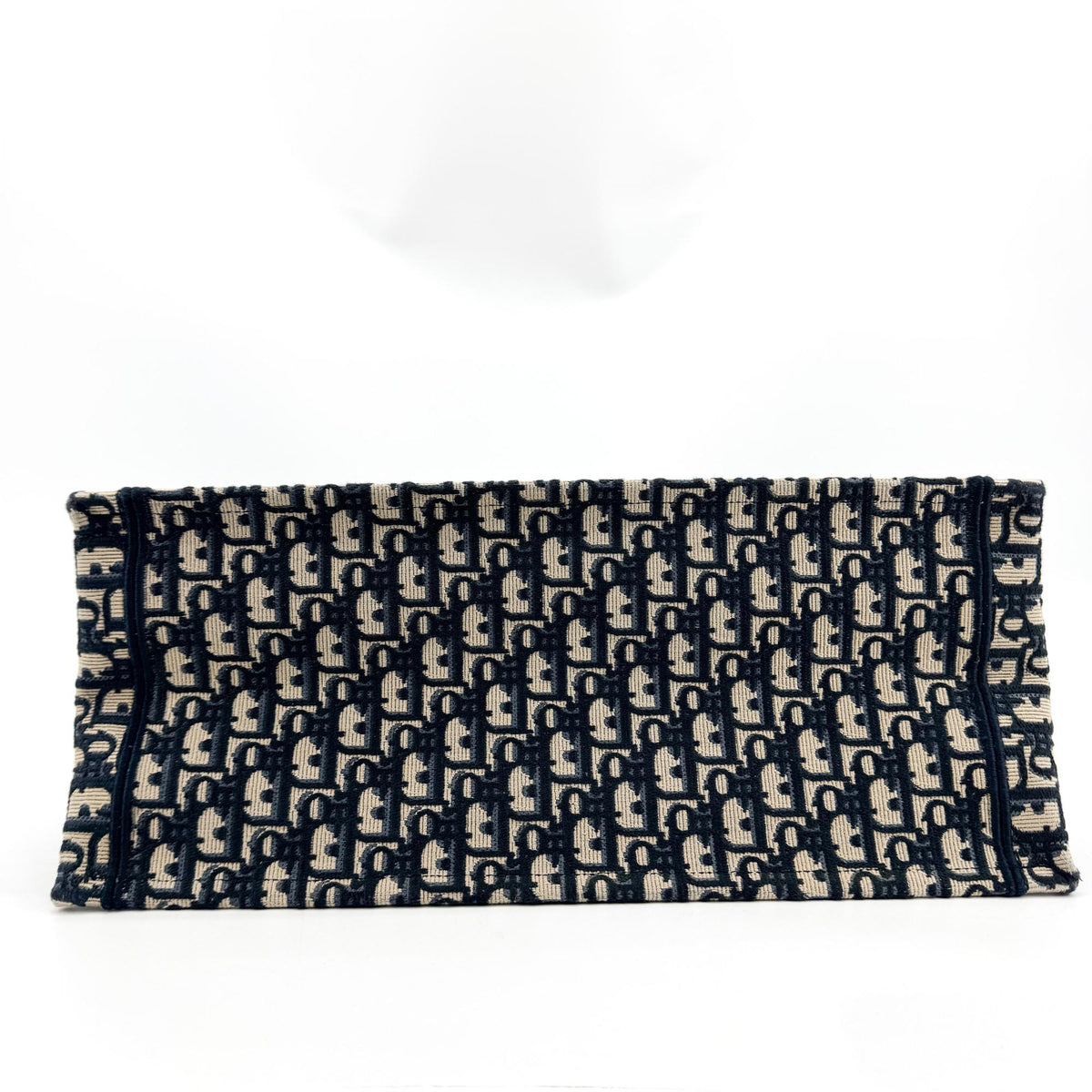 Christian Dior Book Oblique Canvas Navy Canvas Tote Bag Bag (Pre-Owned)