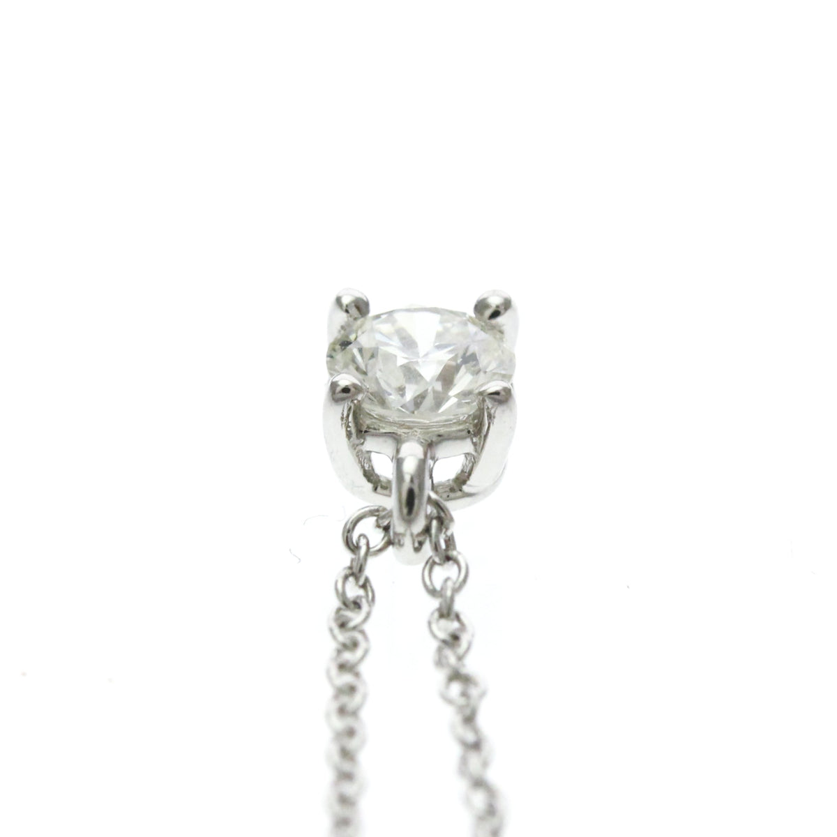 Tiffany & Co. Solitaire Pendant Platinum With Emerald Cut Diamond Silver Platinum Necklace Jewelry (Pre-Owned)