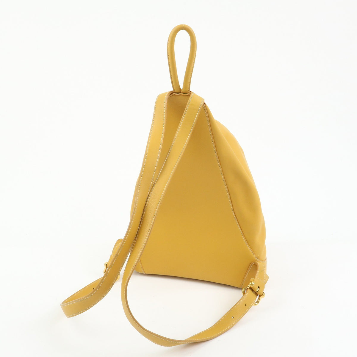Loewe Anton Leather Yellow Leather Backpack Bag (Pre-Owned)