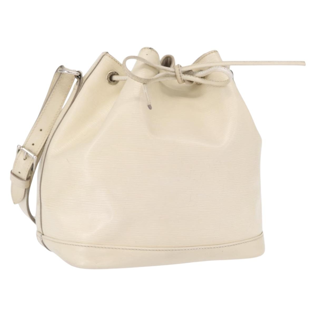 Louis Vuitton Petit Noe Epi Leather White Leather Shoulder Bag Bag (Pre-Owned)