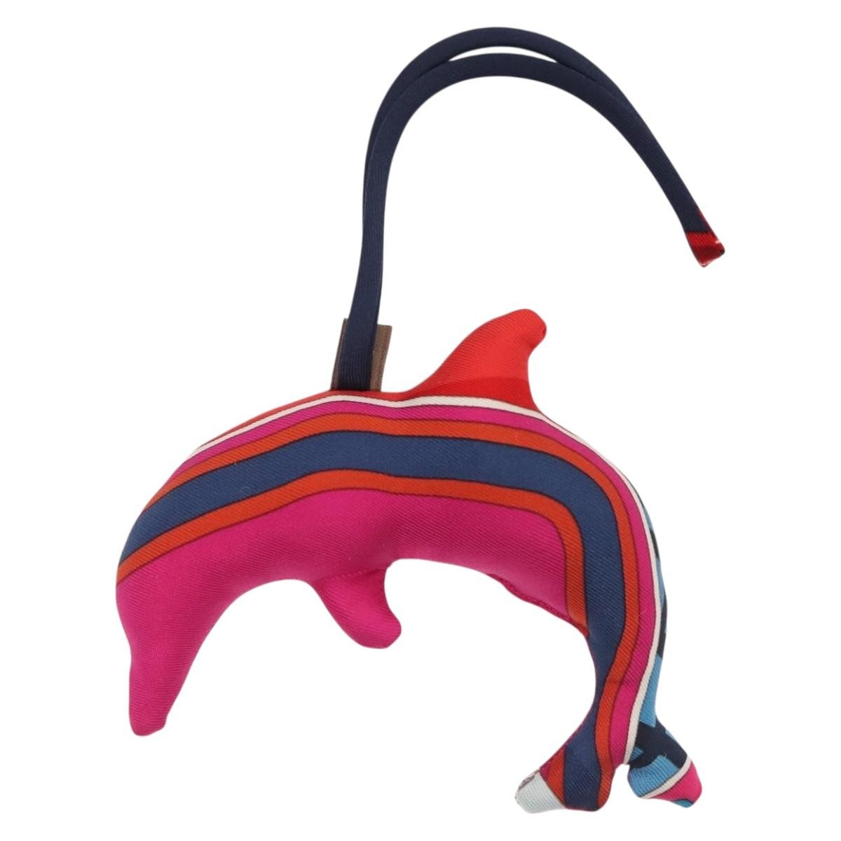Hermes Petit H Dolphin Bag Charm Silk Purple Silk Charms And Keychains Accessory (Pre-Owned)