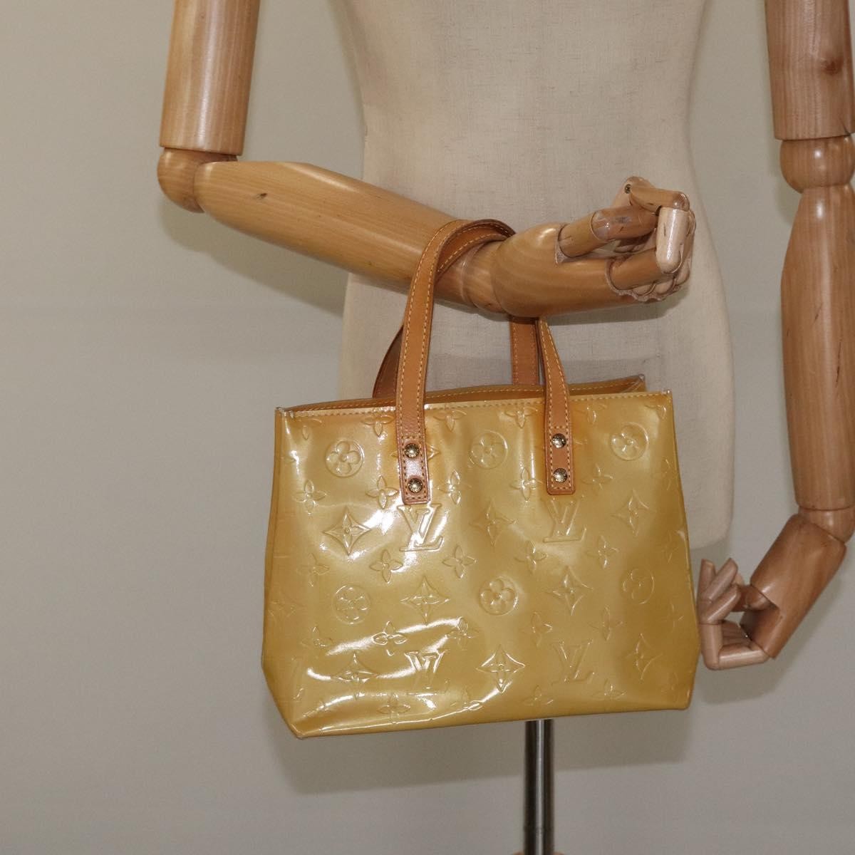 Louis Vuitton Reade Monogram Vernis Beige Patent_Leather Handbag (Pre-Owned)