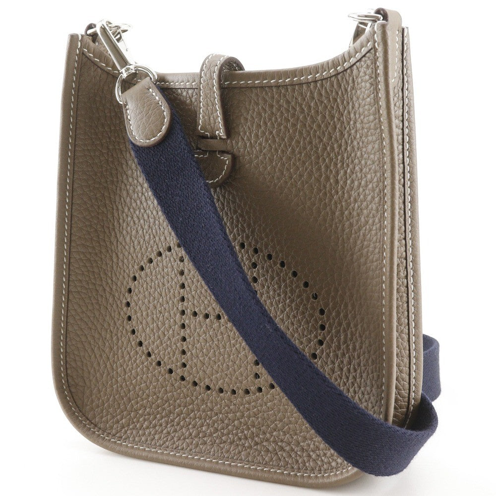 Hermes Evelyne Bag Gen Iii Clemence Brown Leather Shoulder Bag Bag (Pre-Owned)