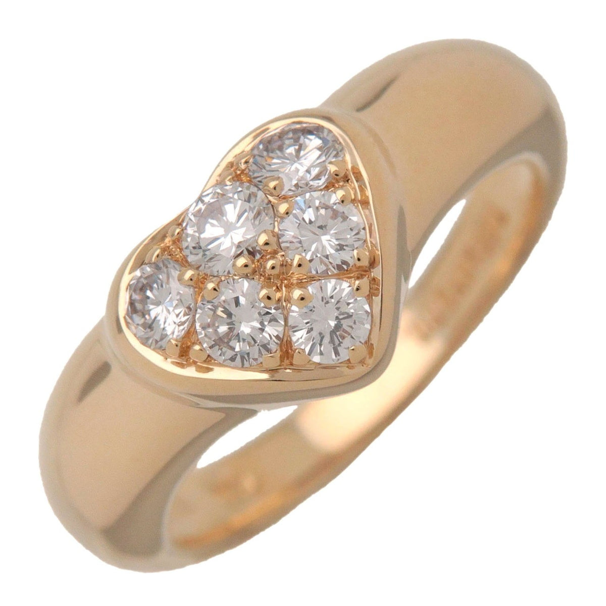 Tiffany & Co. Heart Band 18K Yellow Gold With Diamonds Gold Yellow_Gold Ring Jewelry (Pre-Owned)