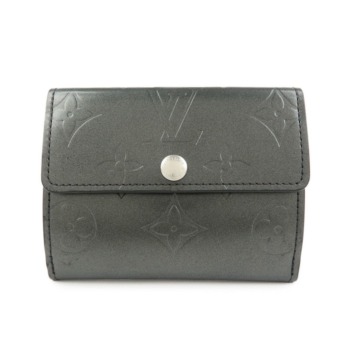 Louis Vuitton Ludlow Vernis Gray Leather Wallets Accessory (Pre-Owned)