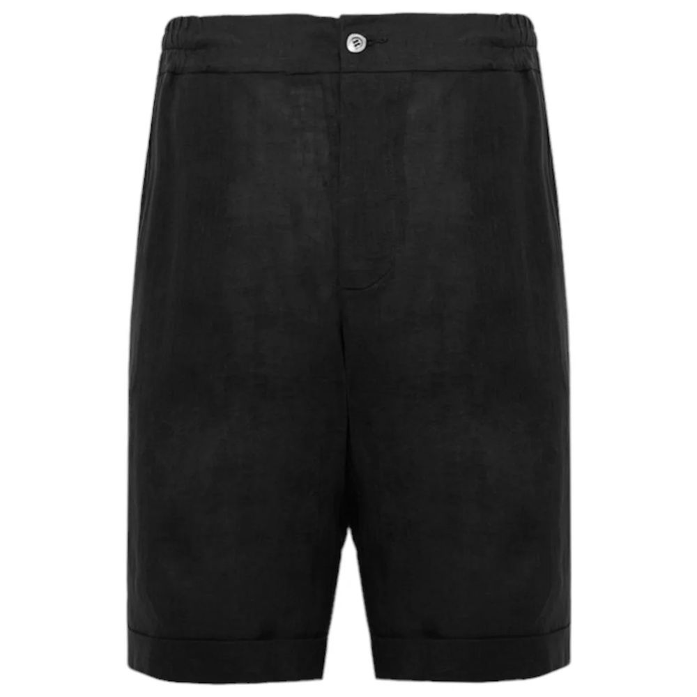 Alpha Studio Black Linen Men's Short