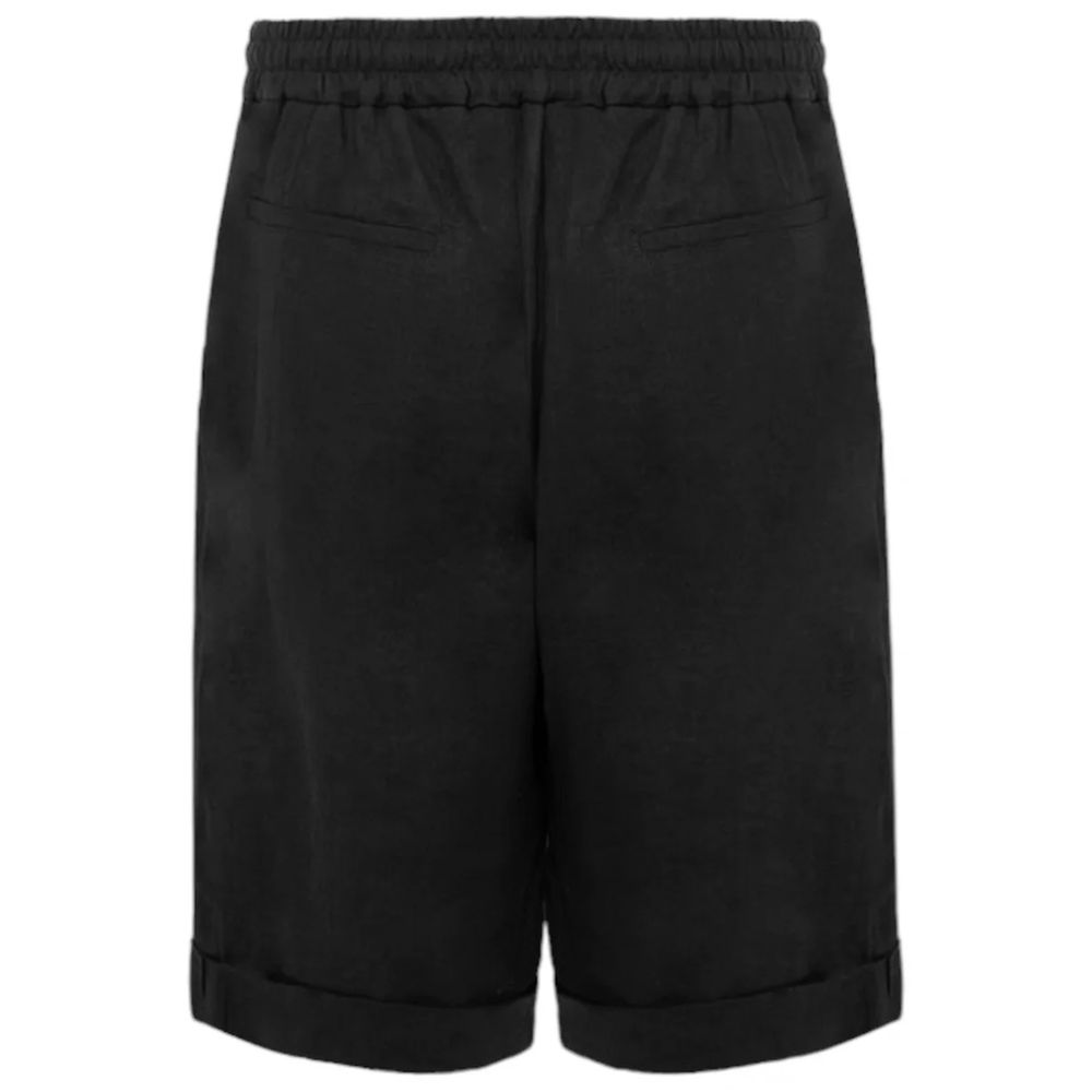 Alpha Studio Black Linen Men's Short