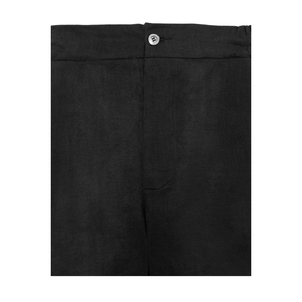 Alpha Studio Black Linen Men's Short