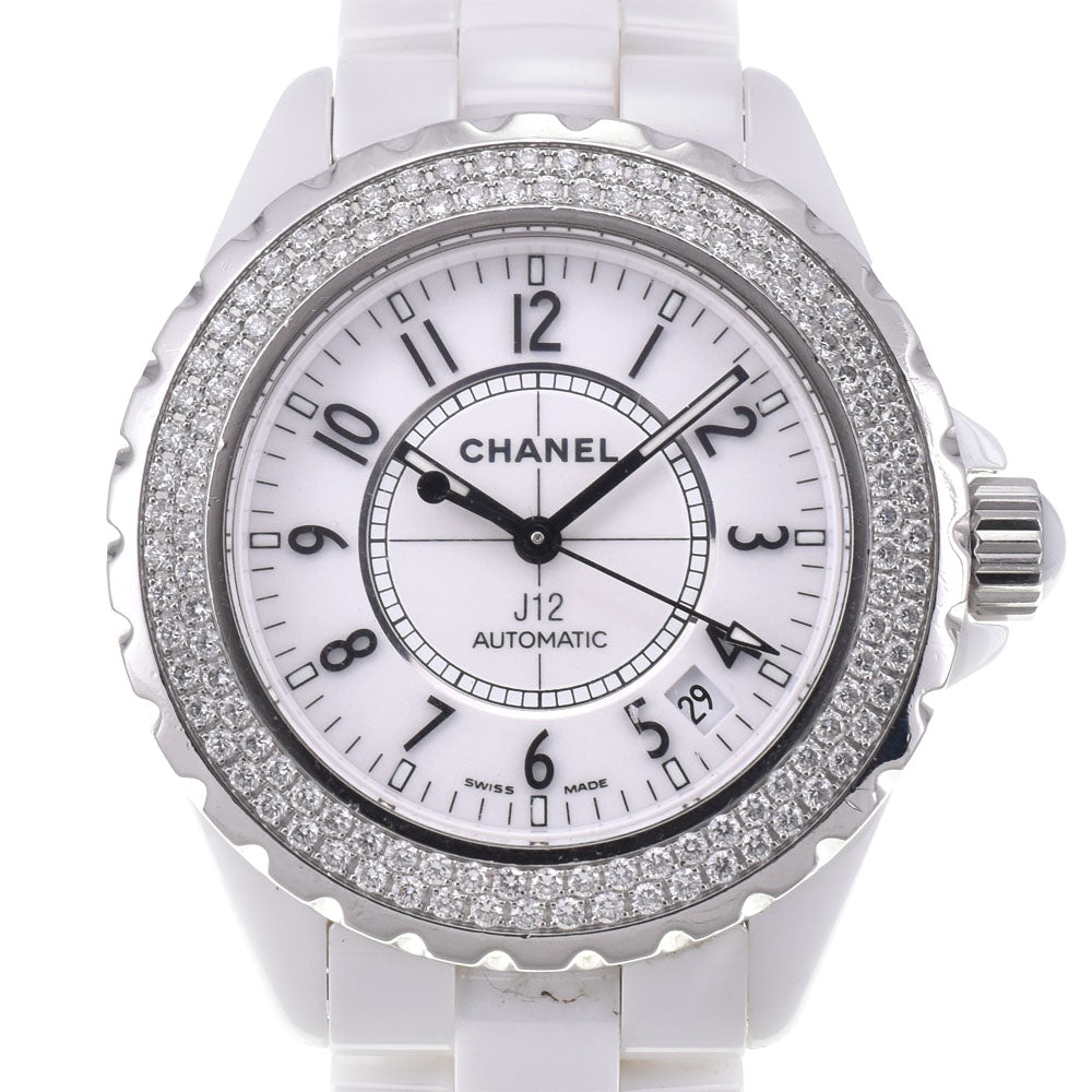 Chanel J12 Automatic Ceramic And Stainless Steel With Diamond Bezel Watch (Pre-Owned)