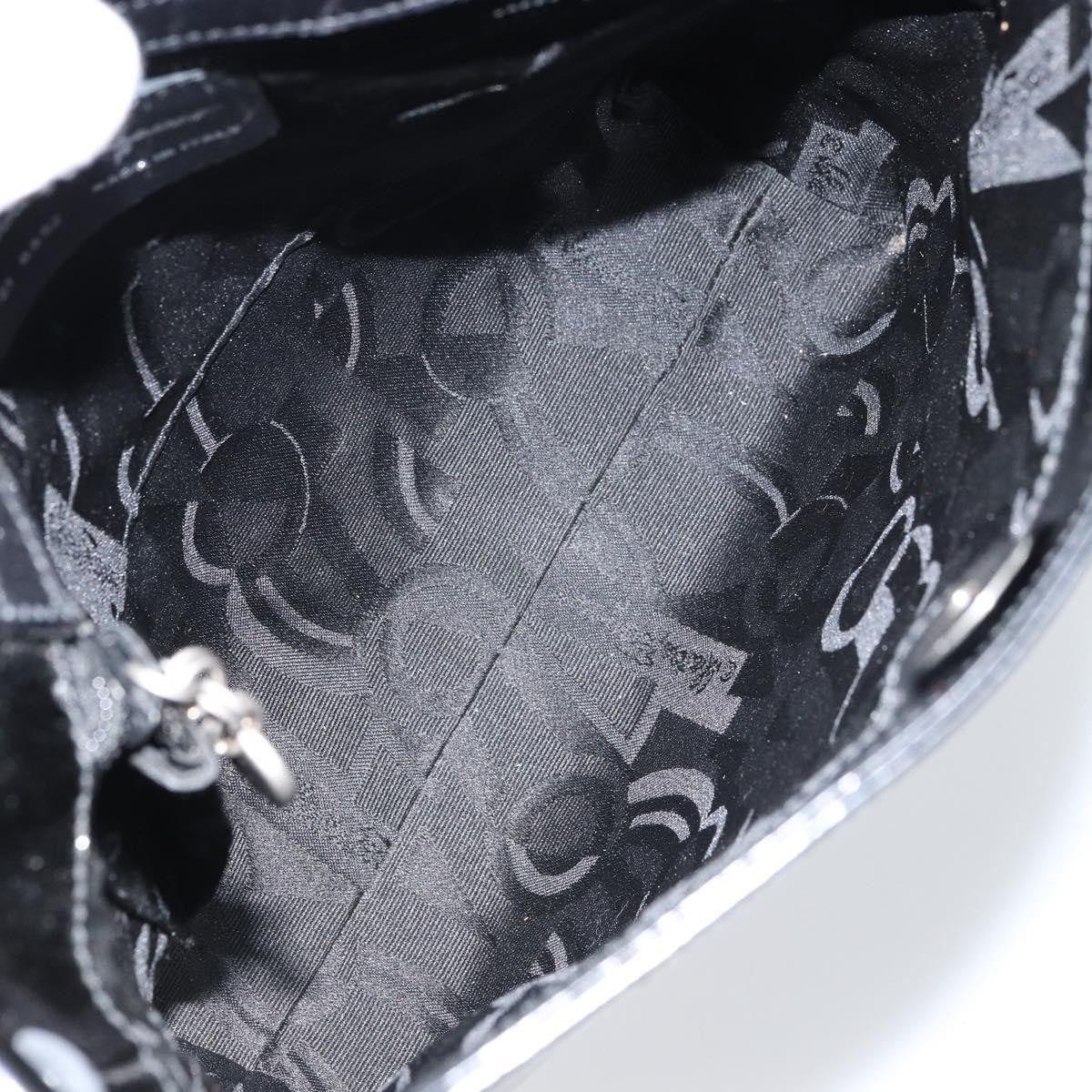 Salvatore Ferragamo Vala Patent Leather Black Patent_Leather Shoulder Bag Bag (Pre-Owned)