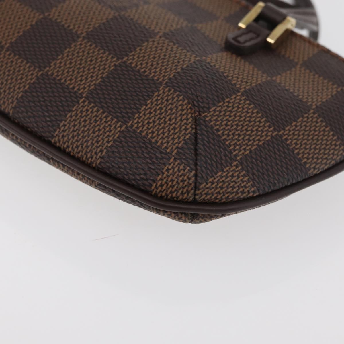 Louis Vuitton Manosque Pochette Damier Ebene Brown Canvas Clutche & Pouche Bag (Pre-Owned)