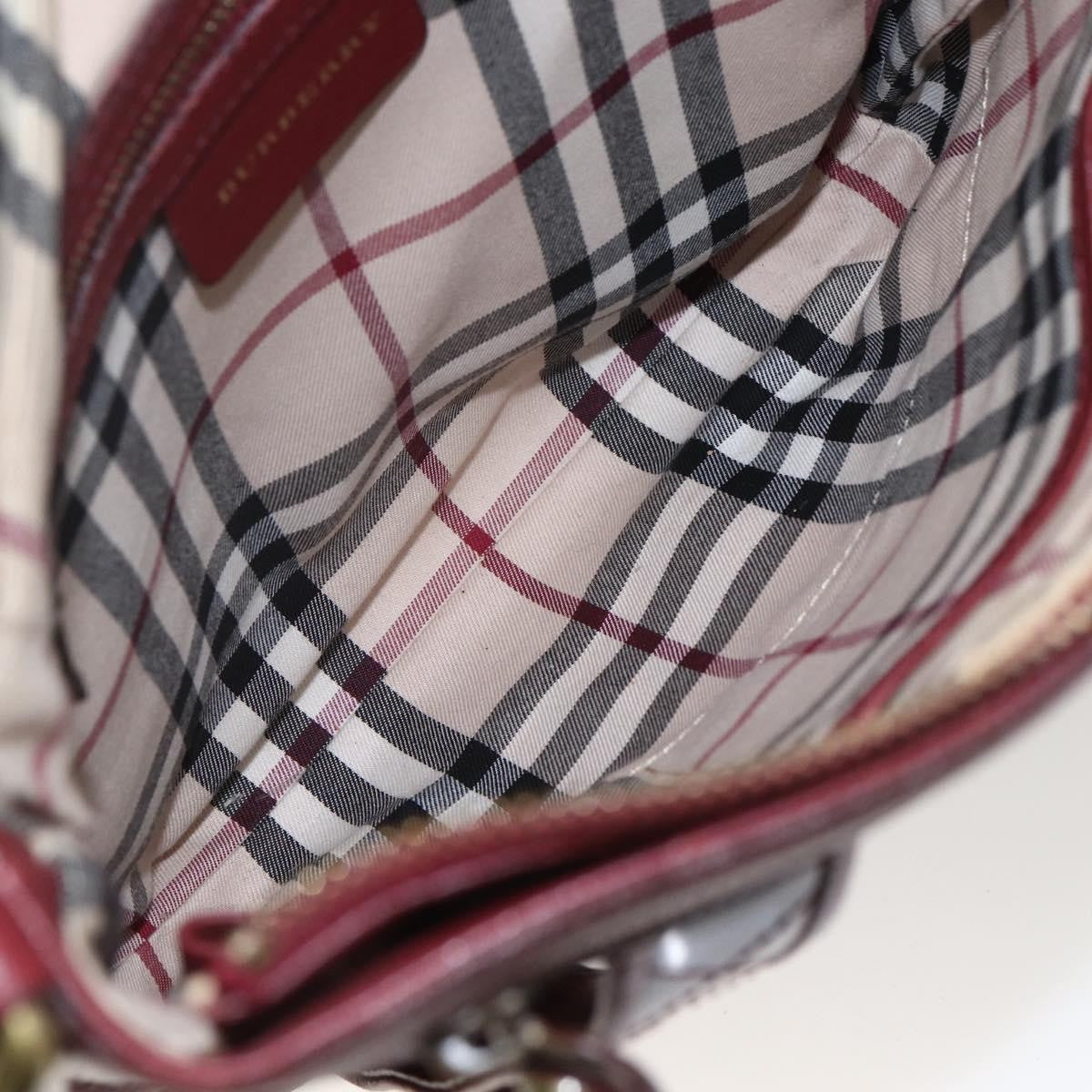 Burberry Vintage Leather Red Leather Shoulder Bag Bag (Pre-Owned)