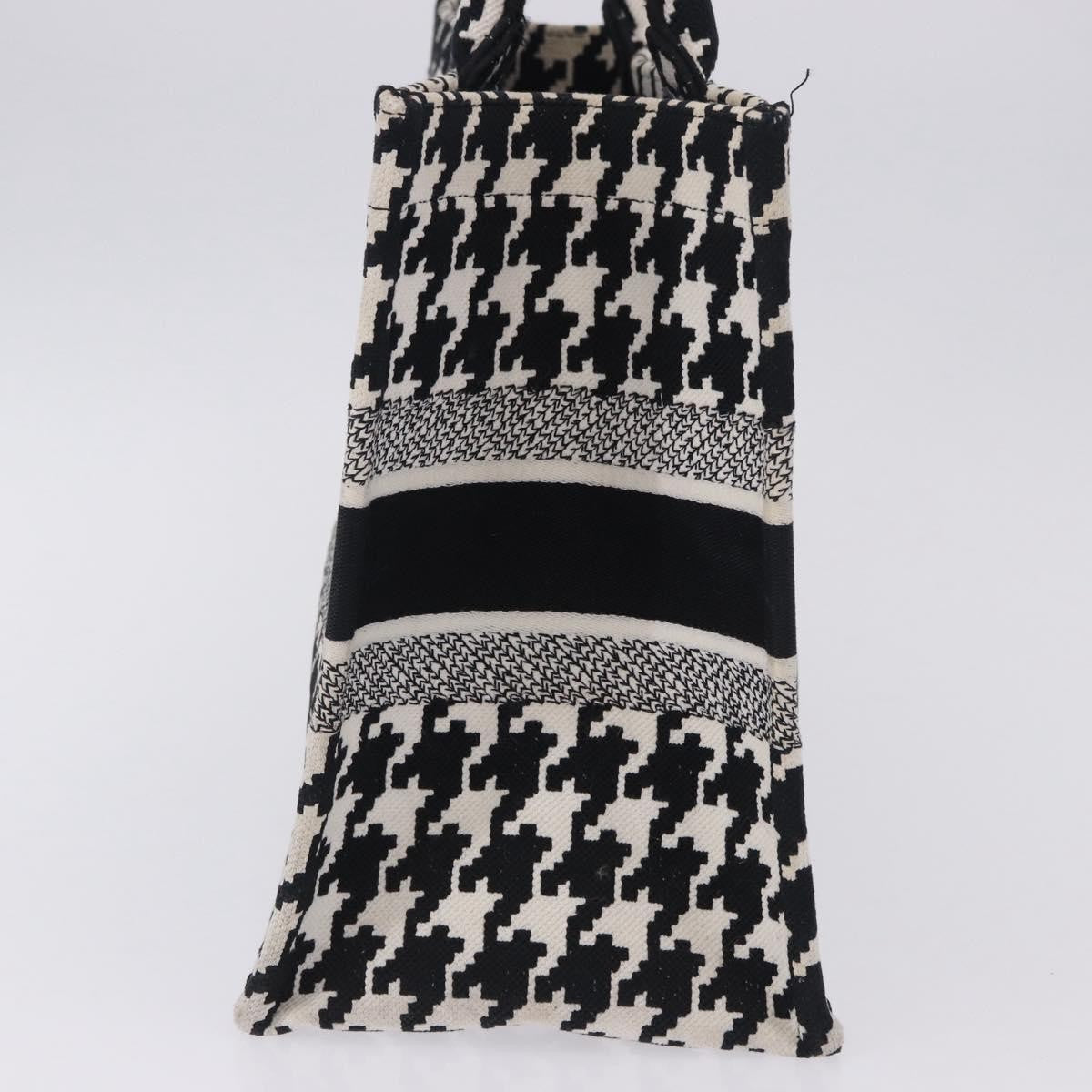 Christian Dior Book Houndstooth Canvas Black Canvas Tote Bag Bag (Pre-Owned)
