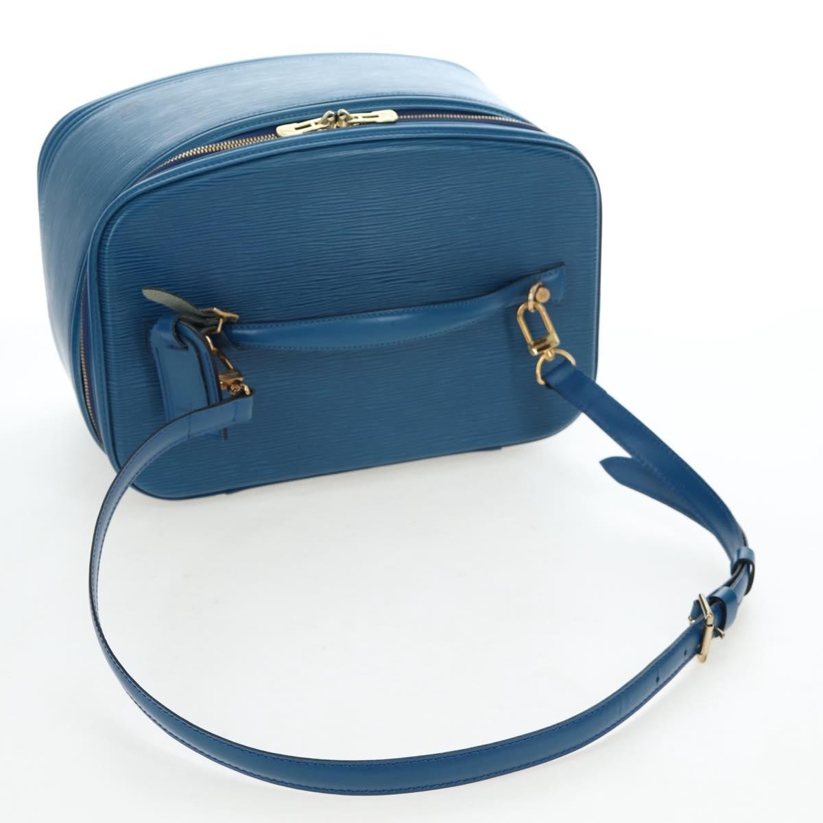 Louis Vuitton Nice Train Case Epi Leather Blue Leather Handbag (Pre-Owned)