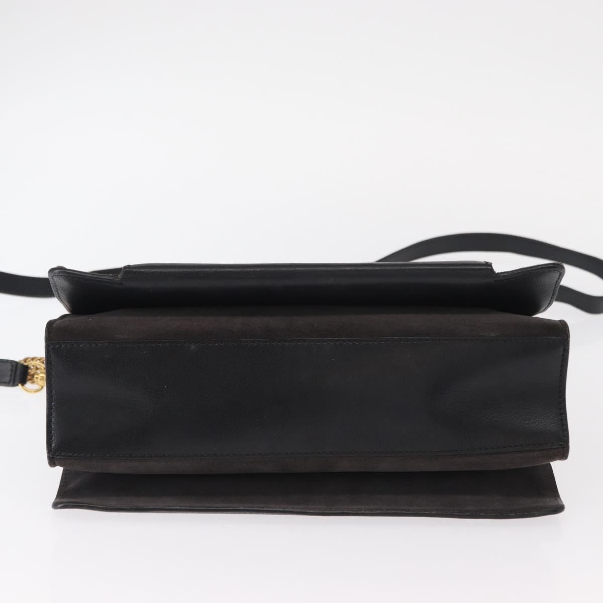 Givenchy Gv3 Flap Leather Black Leather Shoulder Bag Bag (Pre-Owned)