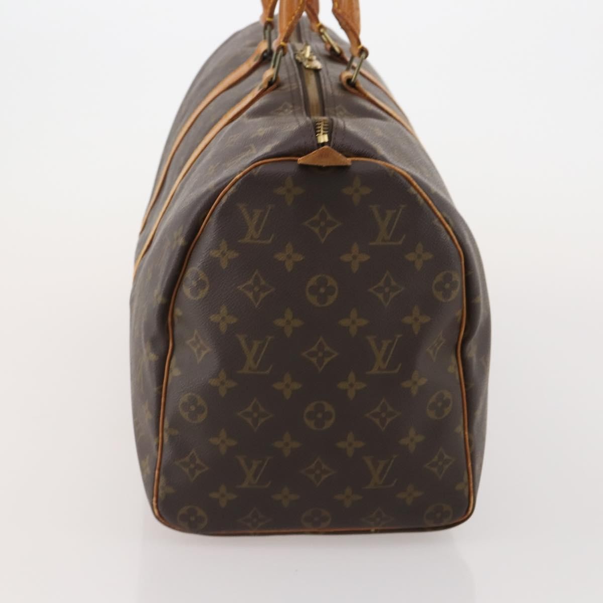 Louis Vuitton Keepall Monogram Brown Canvas Travel Bag Bag (Pre-Owned)