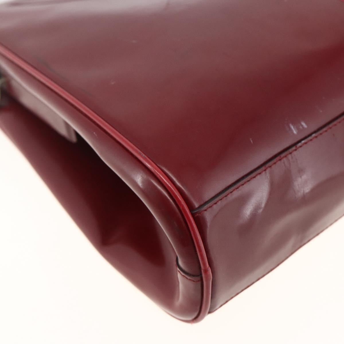 Prada Vintage Leather Burgundy Leather Handbag (Pre-Owned)