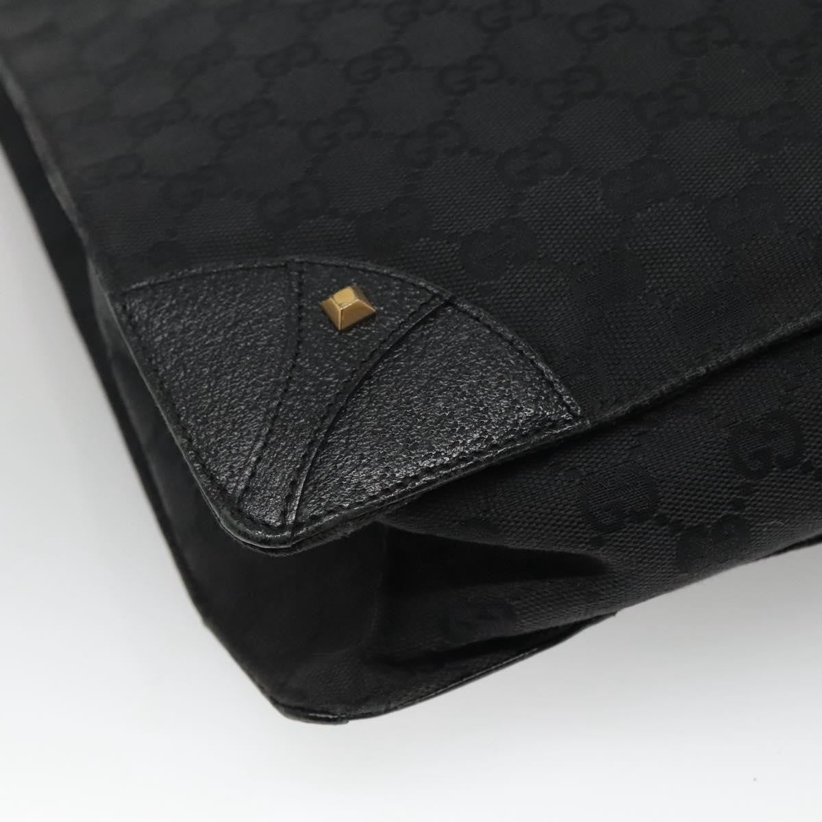 Gucci Nailhead Tote Gg Canvas And Leather Black Canvas Tote Bag Bag (Pre-Owned)