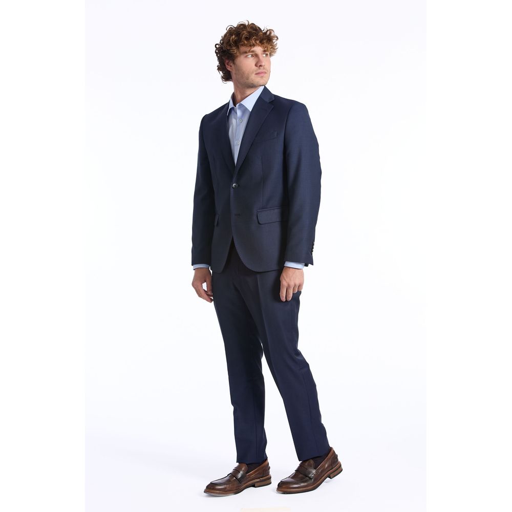 Baldinini Trend Blue Wool Men Men's Suit
