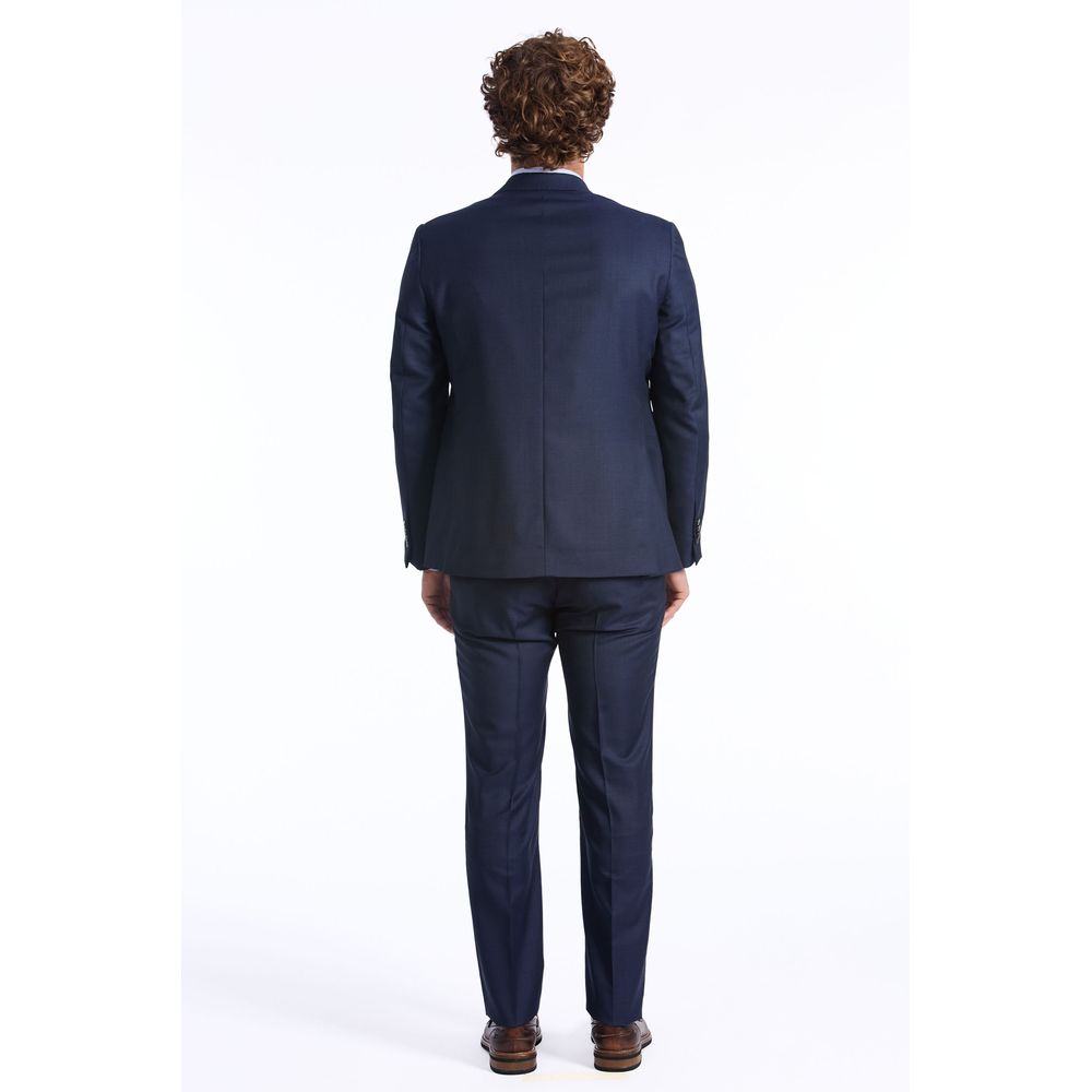 Baldinini Trend Blue Wool Men Men's Suit