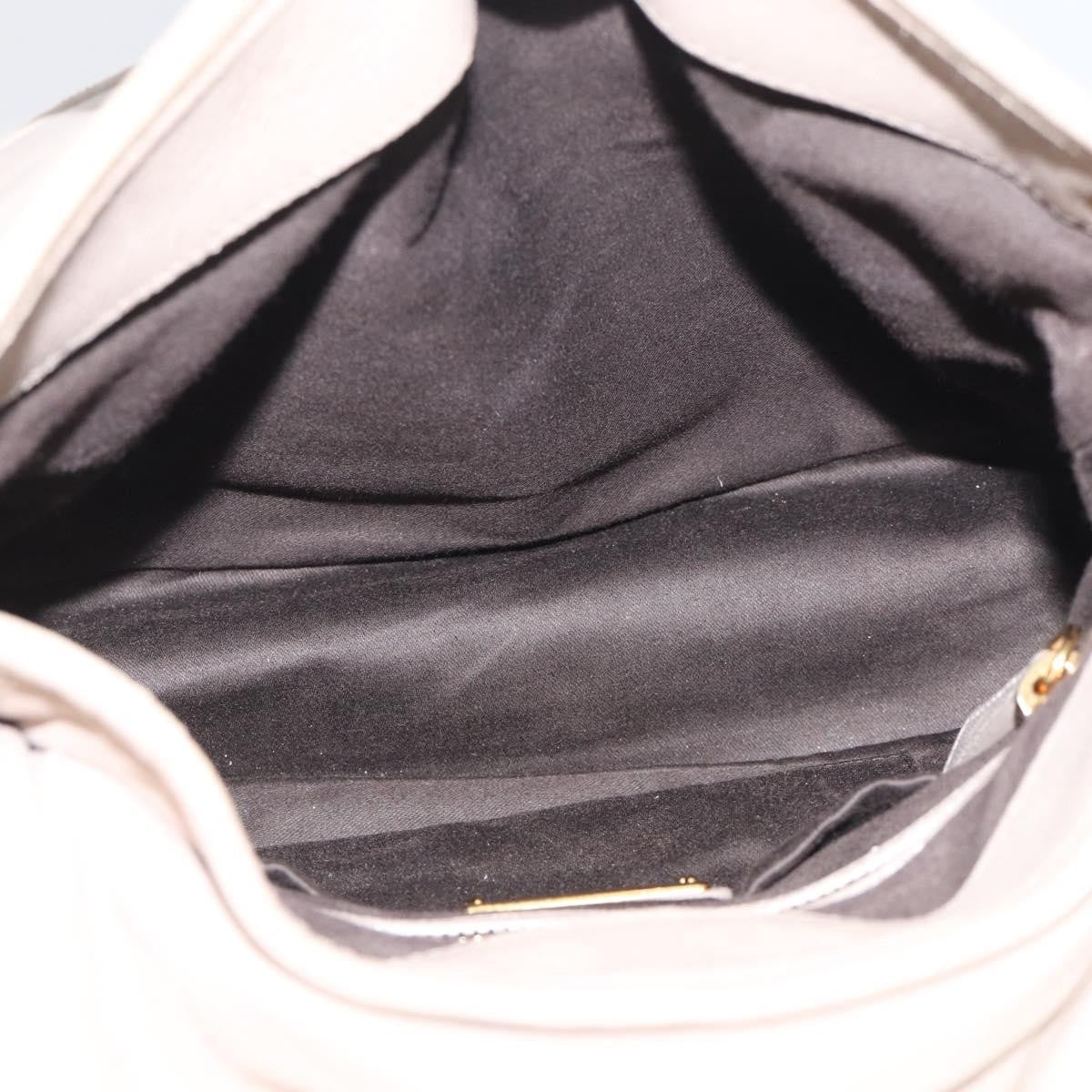 Miu Miu Coffer Hobo Matelasse Leather Beige Leather Handbag (Pre-Owned)