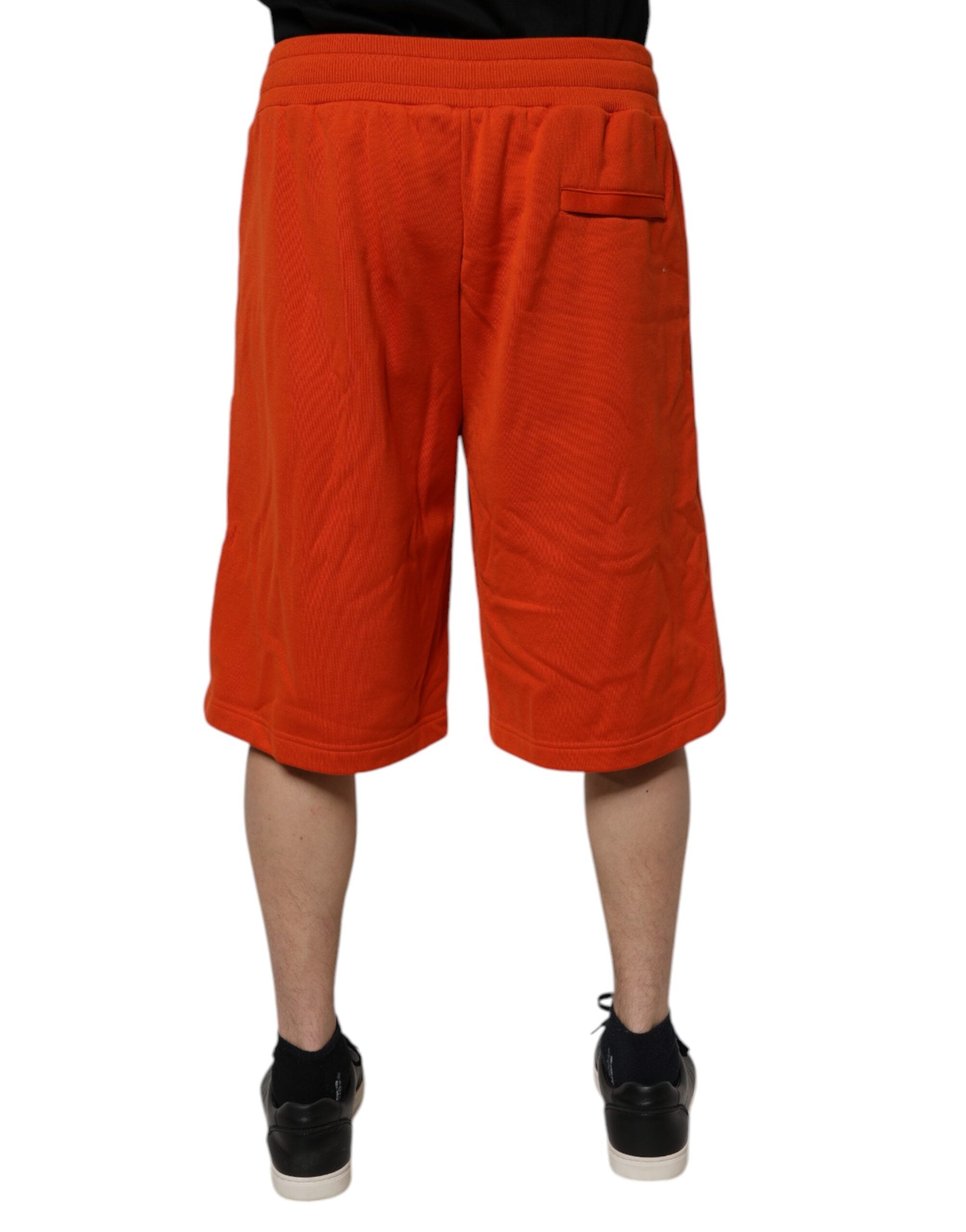 Dolce & Gabbana Red Cotton Blend Mid Waist Men Bermuda Men's Shorts