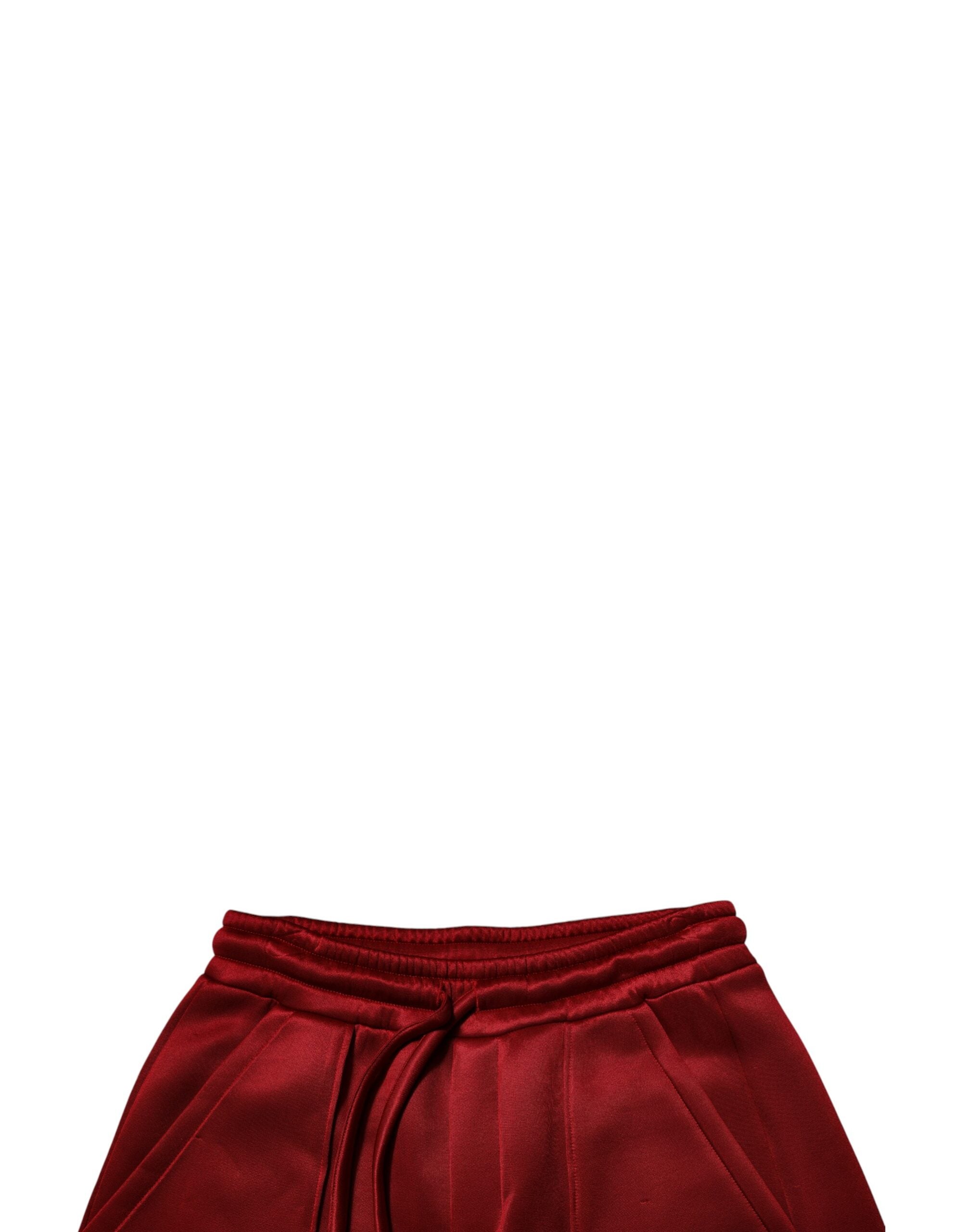 Dolce & Gabbana Maroon Viscose Nylon Mid Waist Bermuda Men's Shorts (Pre-Owned)