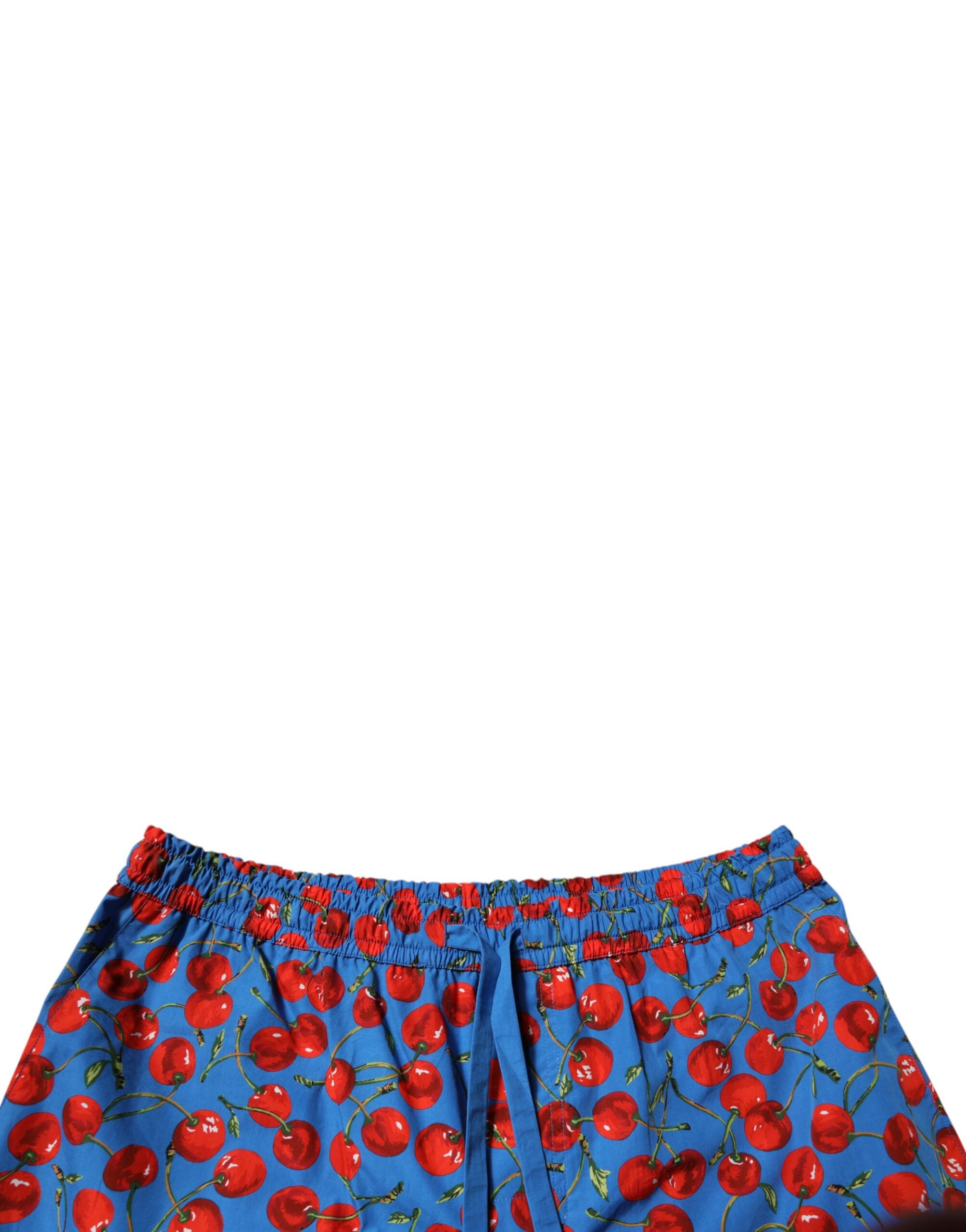 Dolce & Gabbana Blue Cherry Print Cotton Men Bermuda Men's Shorts