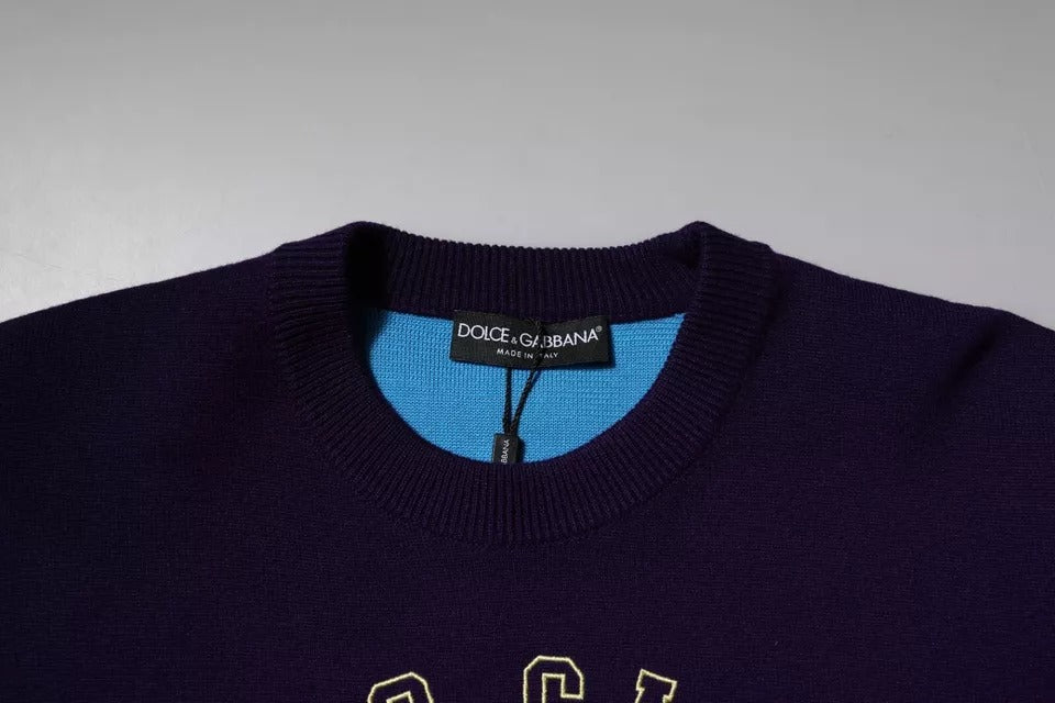 Dolce & Gabbana Blue 1984 Milano CrewNeck Sweatshirt Men's Sweater