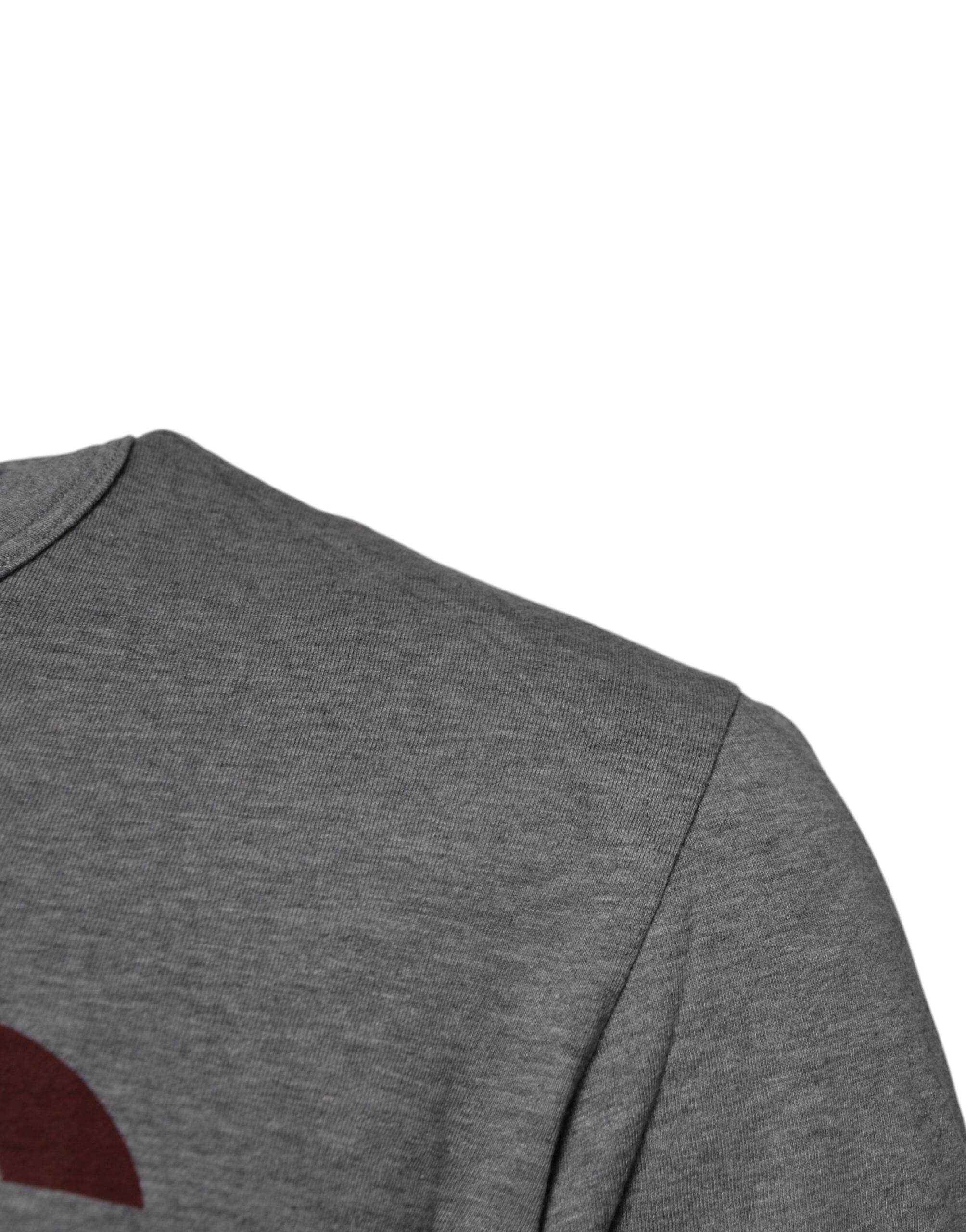 Dolce & Gabbana Gray Logo Print Cotton Crew Neck Men Men's T-shirt
