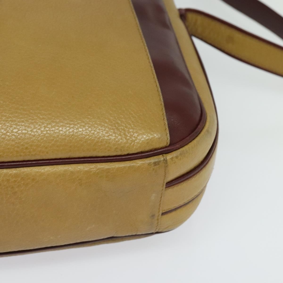 Cartier Tasseled Must De Cartier Leather Yellow Leather Shoulder Bag Bag (Pre-Owned)