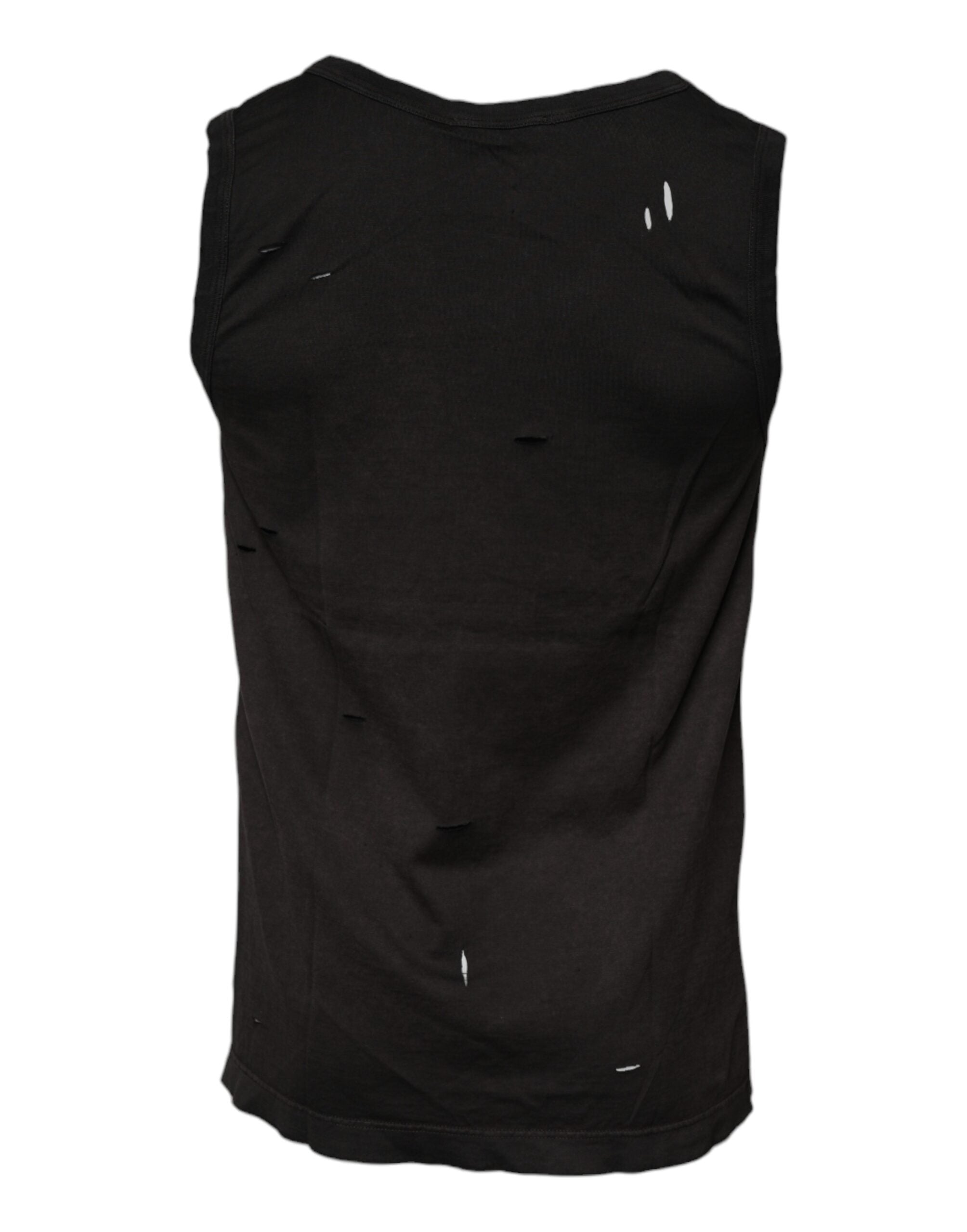 Dolce & Gabbana Black Sleeveless Round Neck Tank Men's T-shirt
