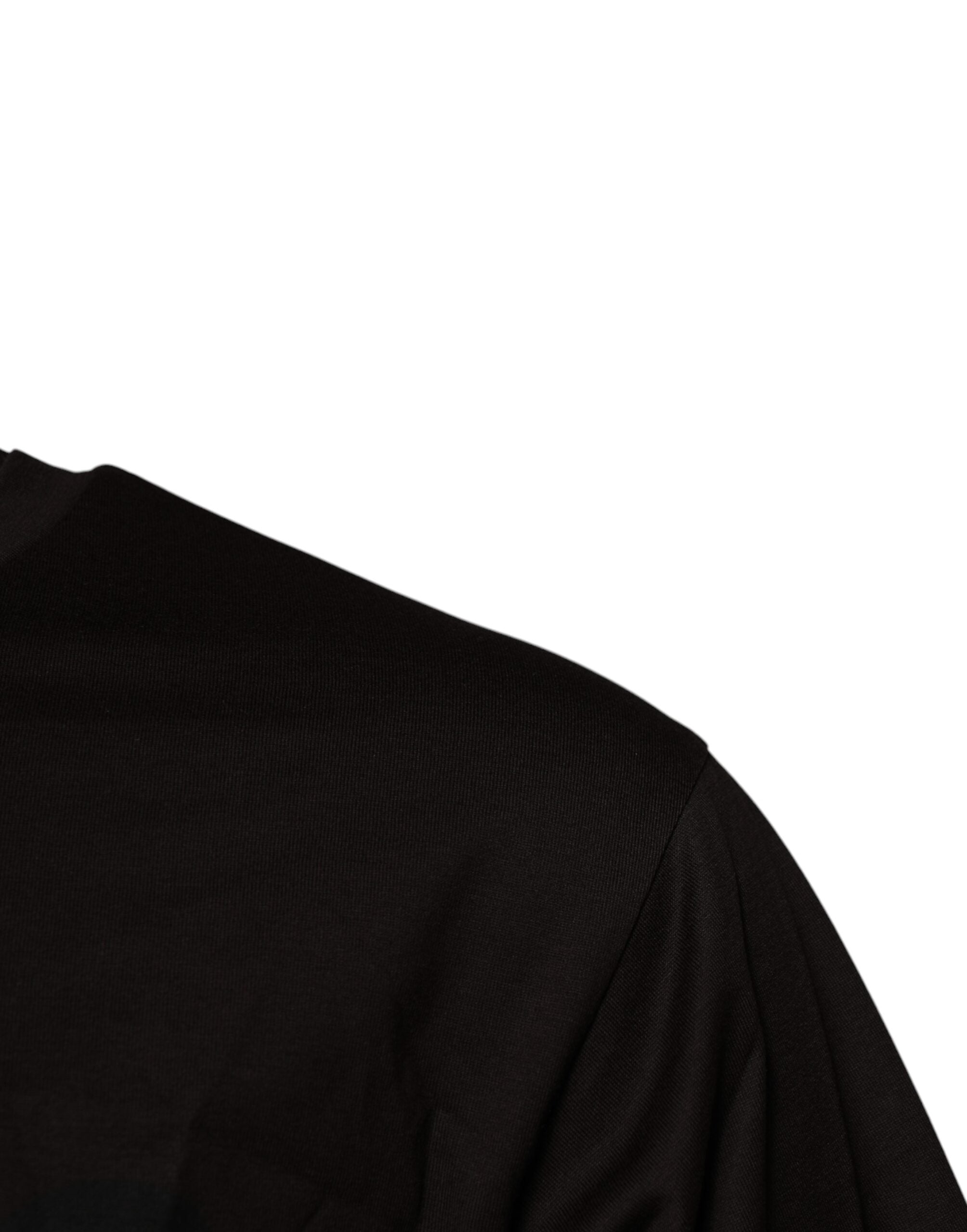 Dolce & Gabbana Dark Brown Logo Cotton Crew Neck Men's T-shirt