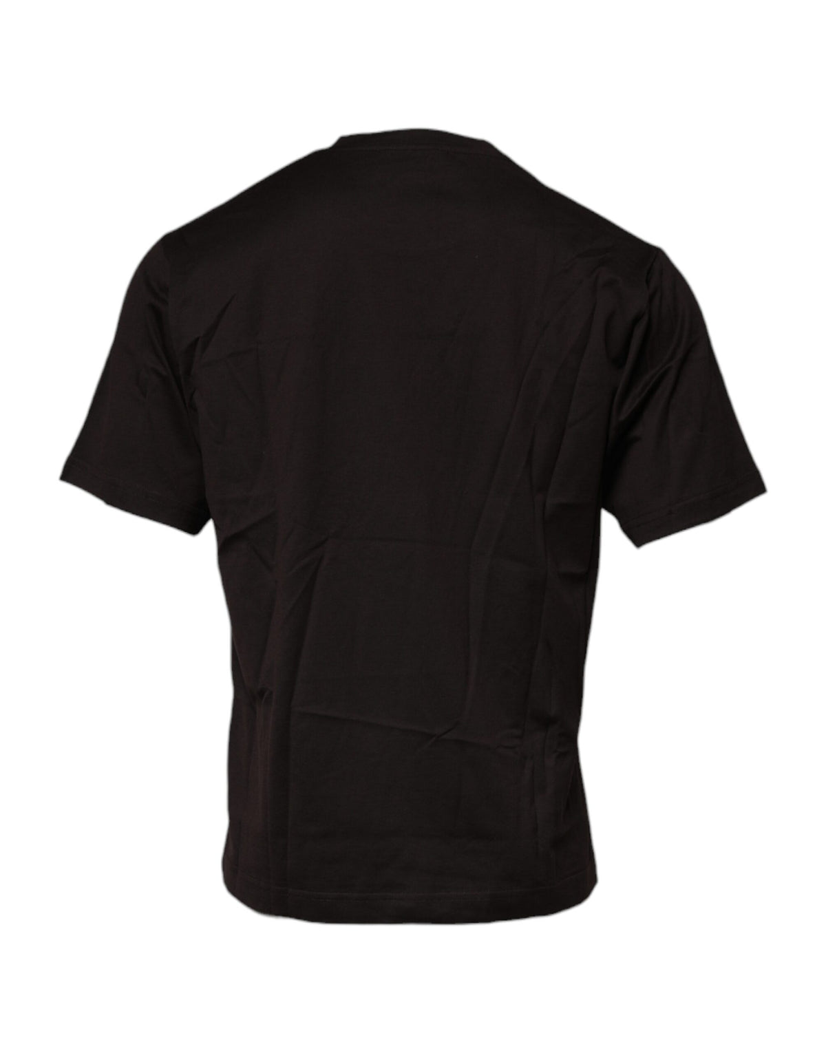 Dolce & Gabbana Dark Brown Logo Cotton Crew Neck Men's T-shirt