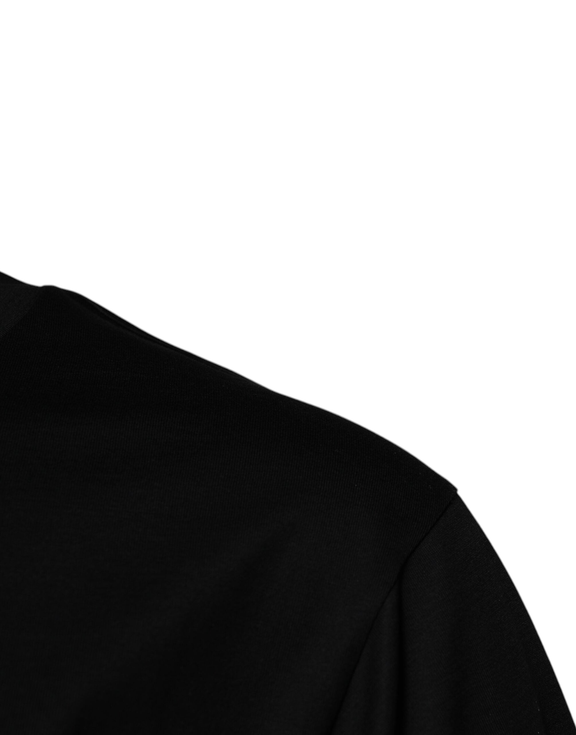 Dolce & Gabbana Black Logo Cotton Men Crew Neck Men's T-shirt