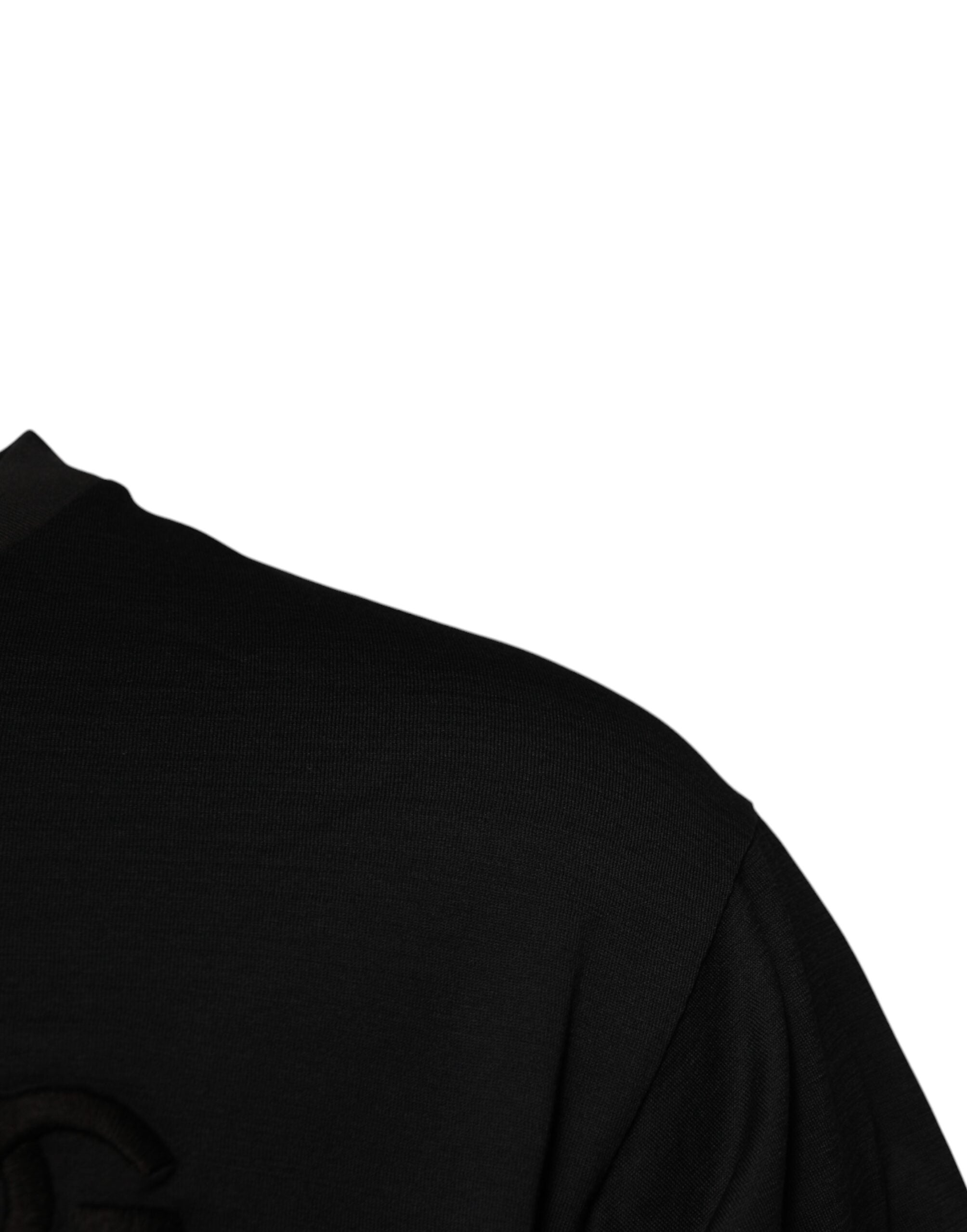 Dolce & Gabbana Black DG Logo Cotton Crew Neck Men's T-shirt