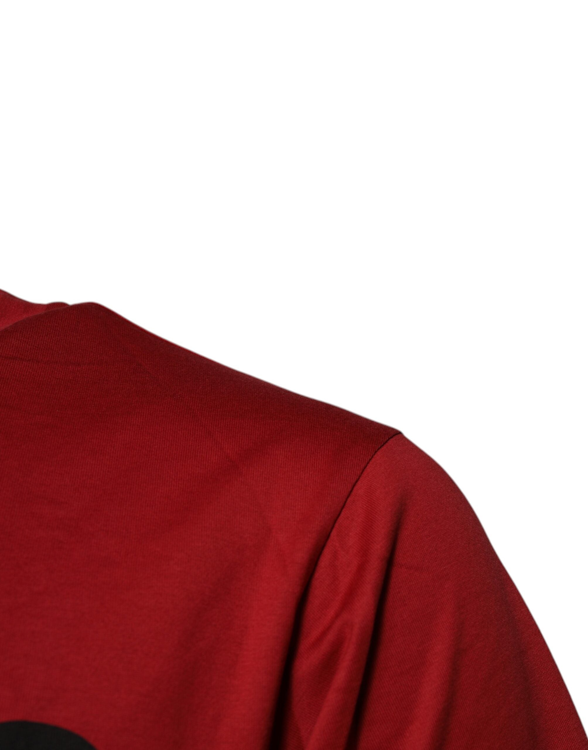 Dolce & Gabbana Red DG Logo Cotton Crew Neck Men's T-shirt