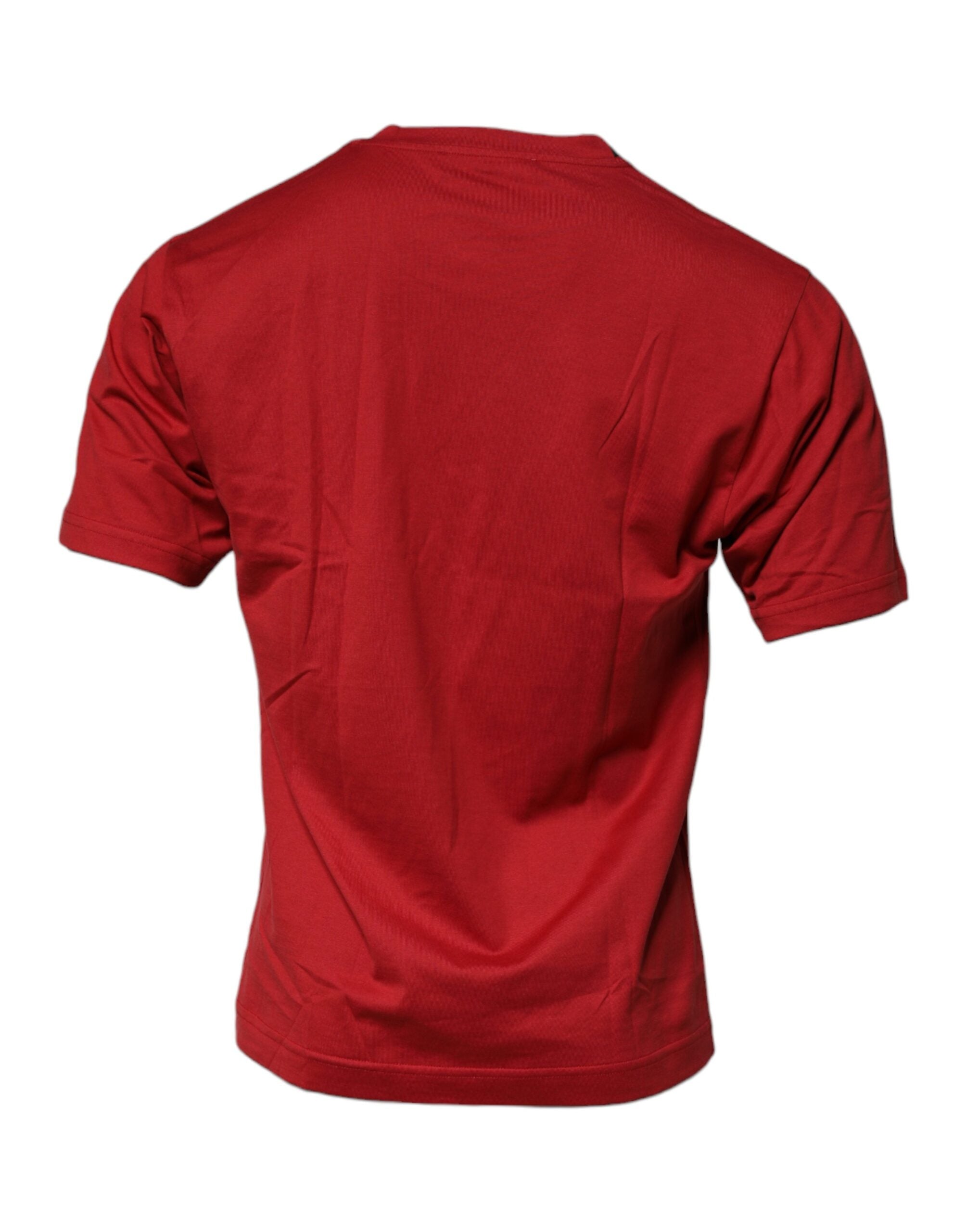 Dolce & Gabbana Red DG Logo Cotton Crew Neck Men's T-shirt