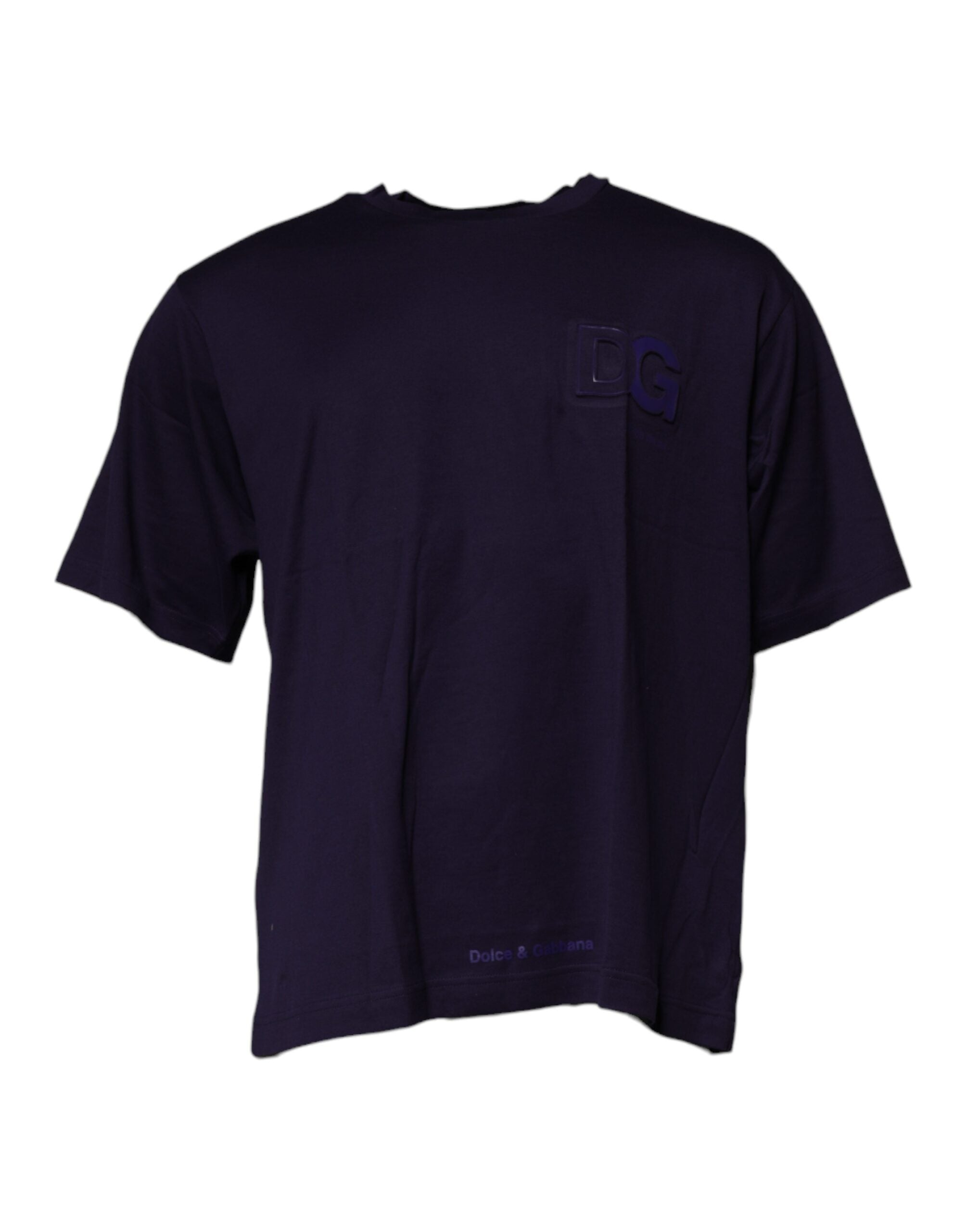 Dolce & Gabbana Navy Blue DG Logo Cotton Crew Neck Men's T-shirt