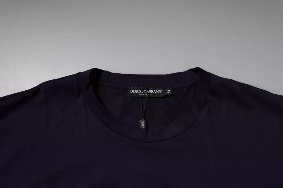 Dolce & Gabbana Navy Blue DG Logo Cotton Crew Neck Men's T-shirt