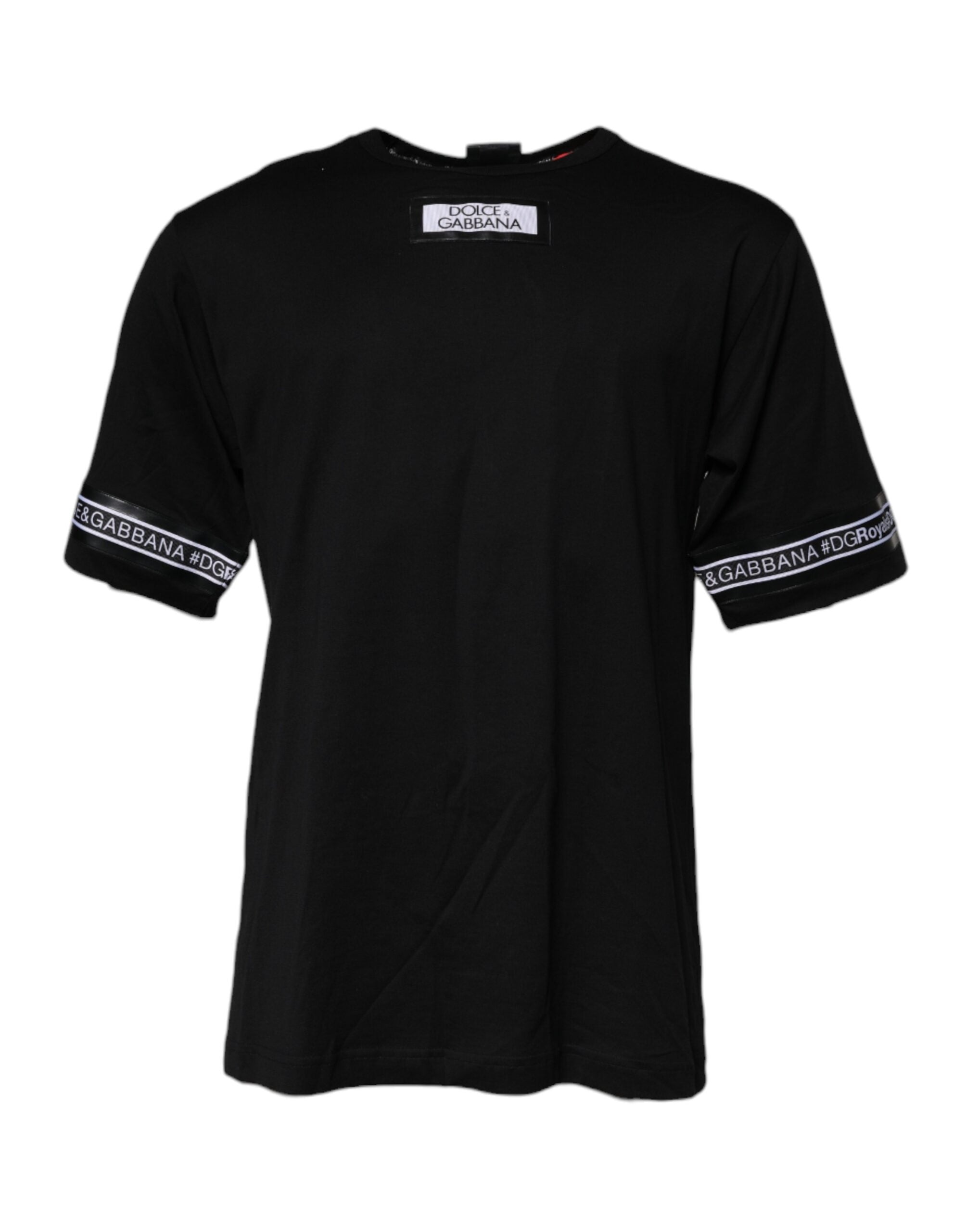 Dolce & Gabbana Black #DGMILLENNIALS Cotton Crew Neck Men's T-shirt