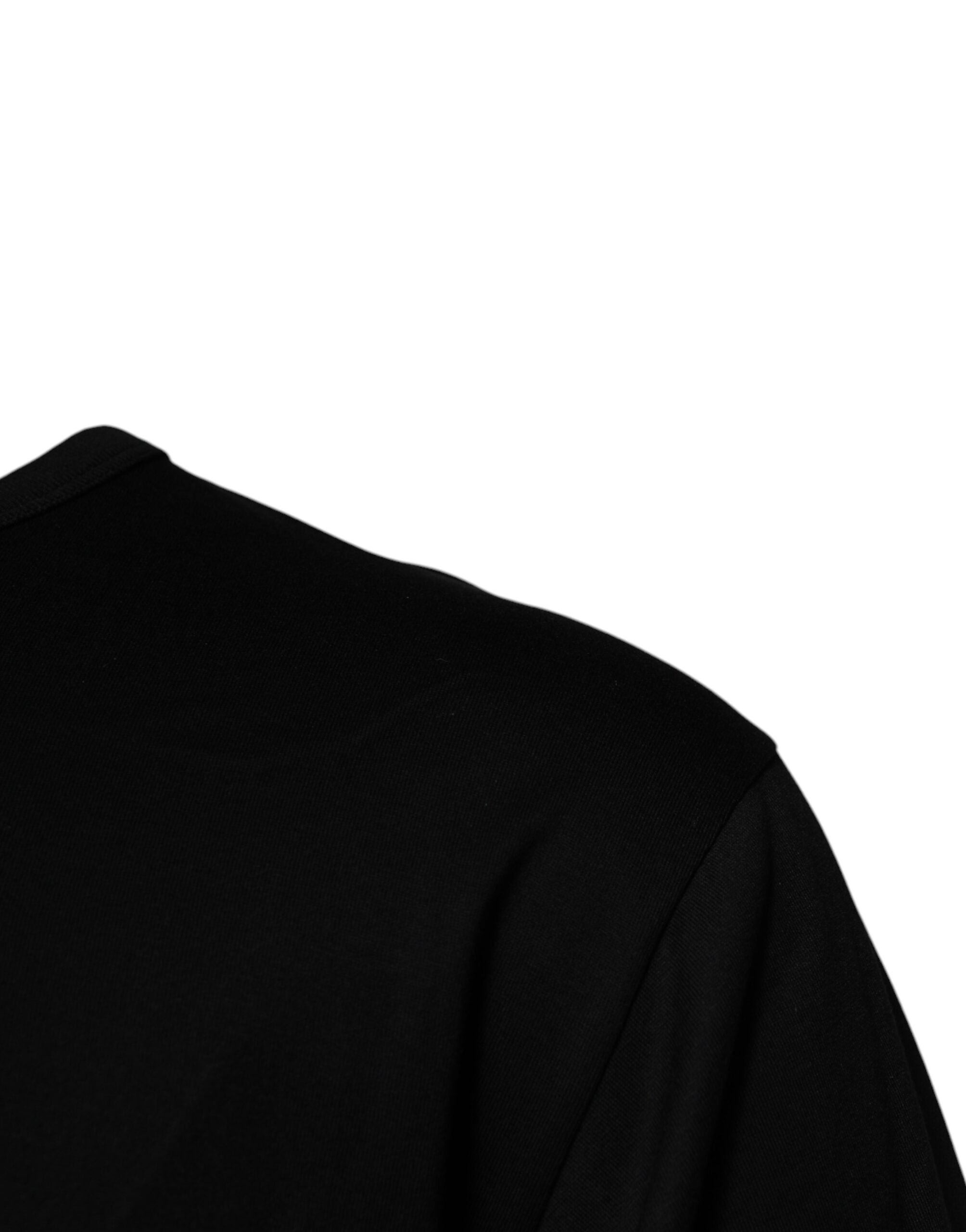Dolce & Gabbana Black #DGMILLENNIALS Cotton Crew Neck Men's T-shirt