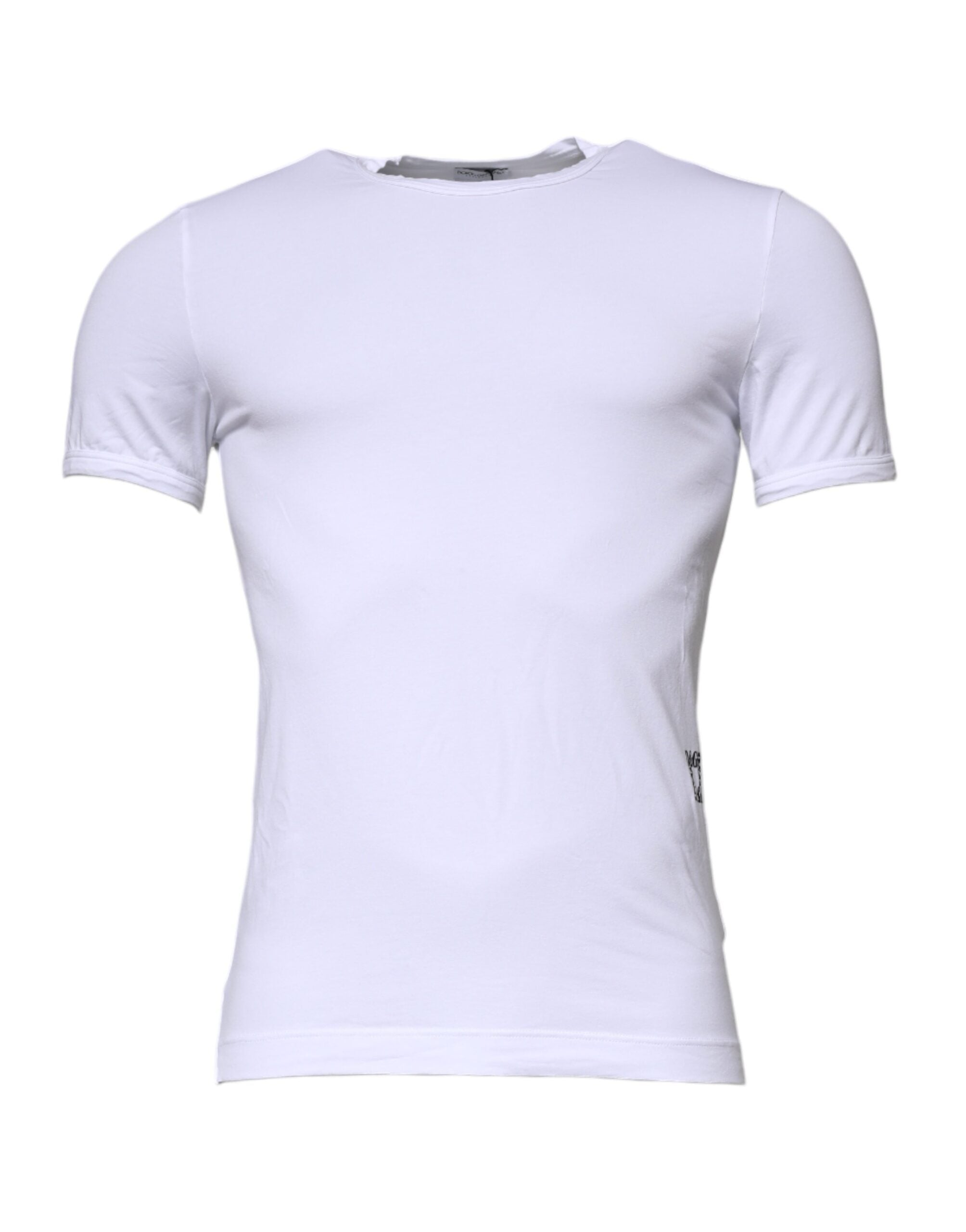 Dolce & Gabbana White Cotton Stretch Crewneck Underwear Men's T-shirt