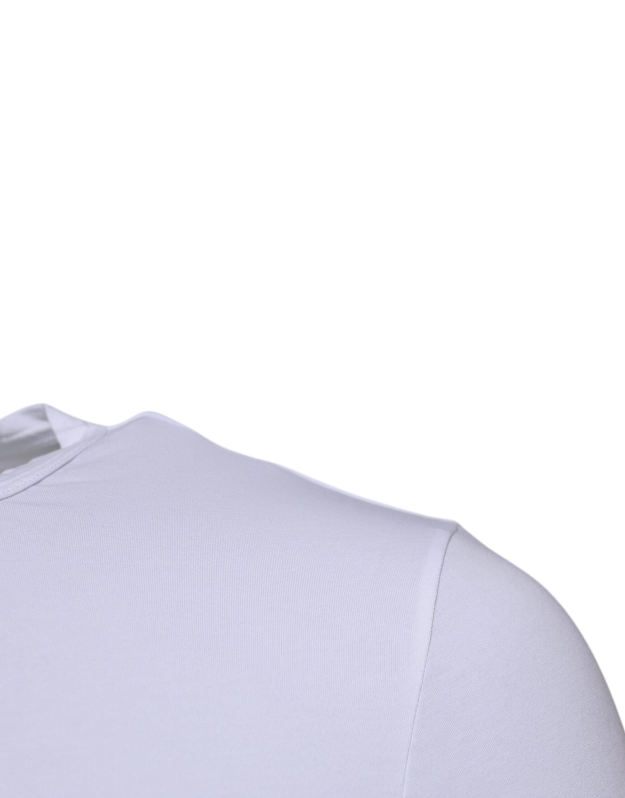 Dolce & Gabbana White Cotton Stretch Crewneck Underwear Men's T-shirt