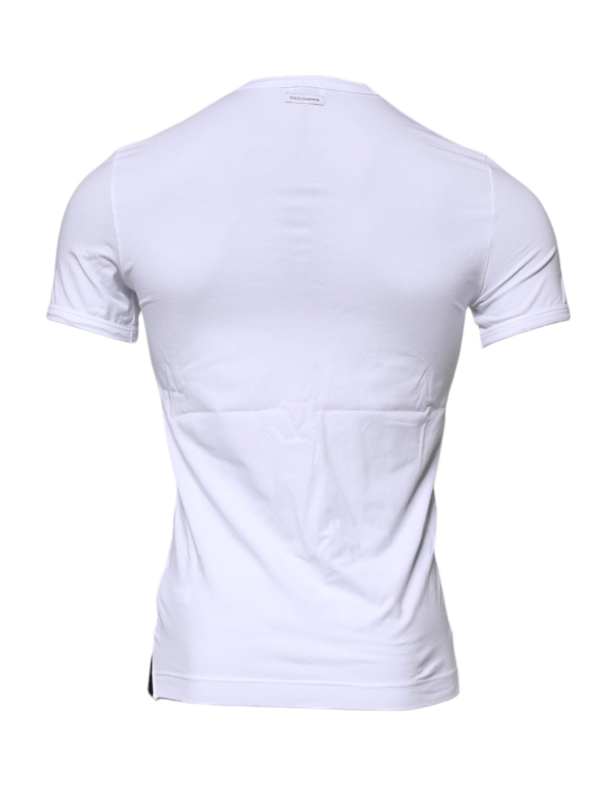 Dolce & Gabbana White Cotton Stretch Crewneck Underwear Men's T-shirt