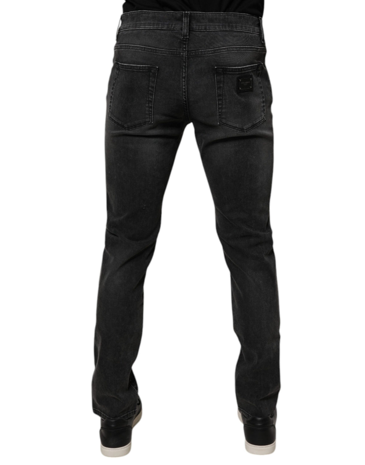 Dolce & Gabbana Black Cotton Stretch Skinny Men Denim Men's Jeans