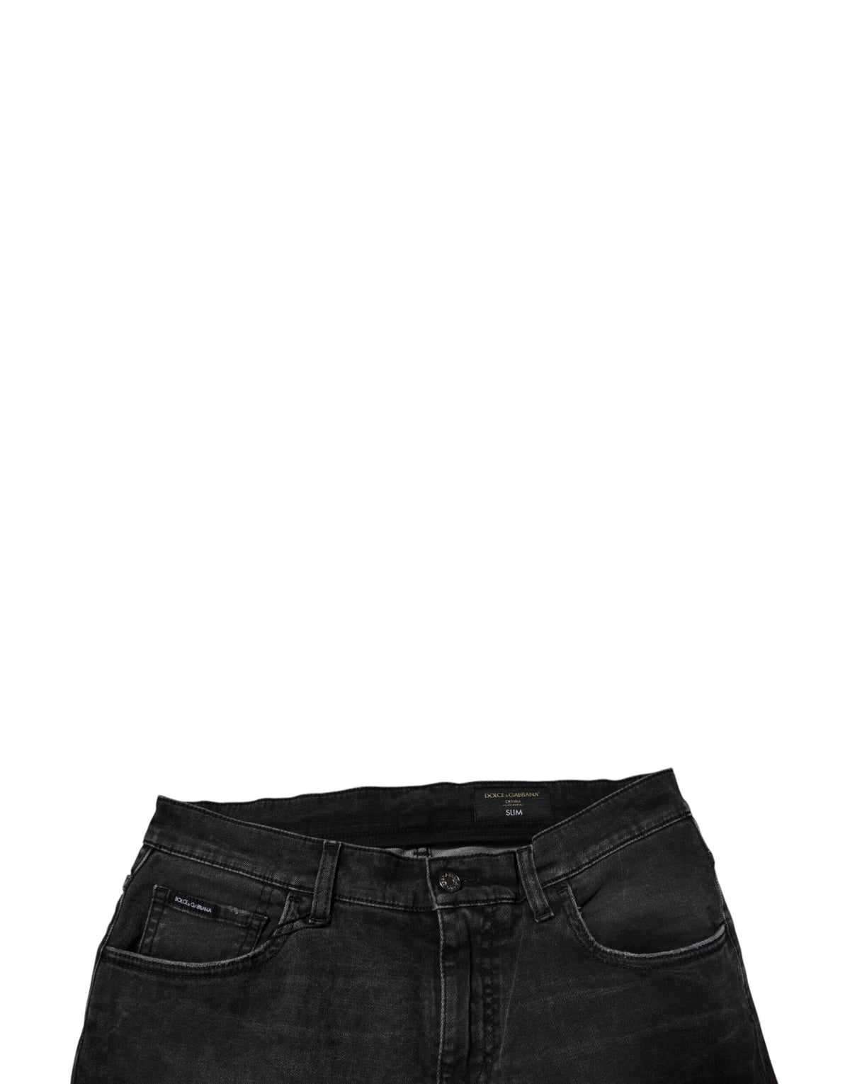 Dolce & Gabbana Black Cotton Stretch Skinny Men Denim Men's Jeans