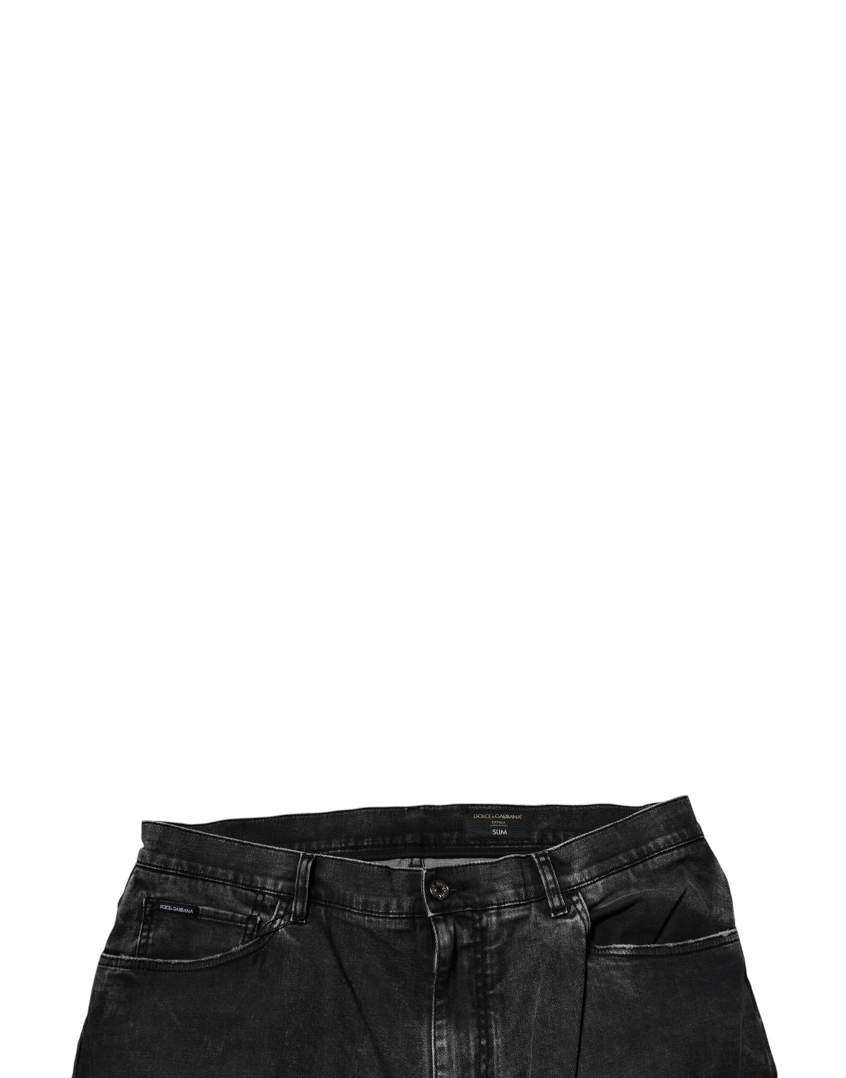 Dolce & Gabbana Black Cotton Stretch Skinny Men Denim Men's Jeans