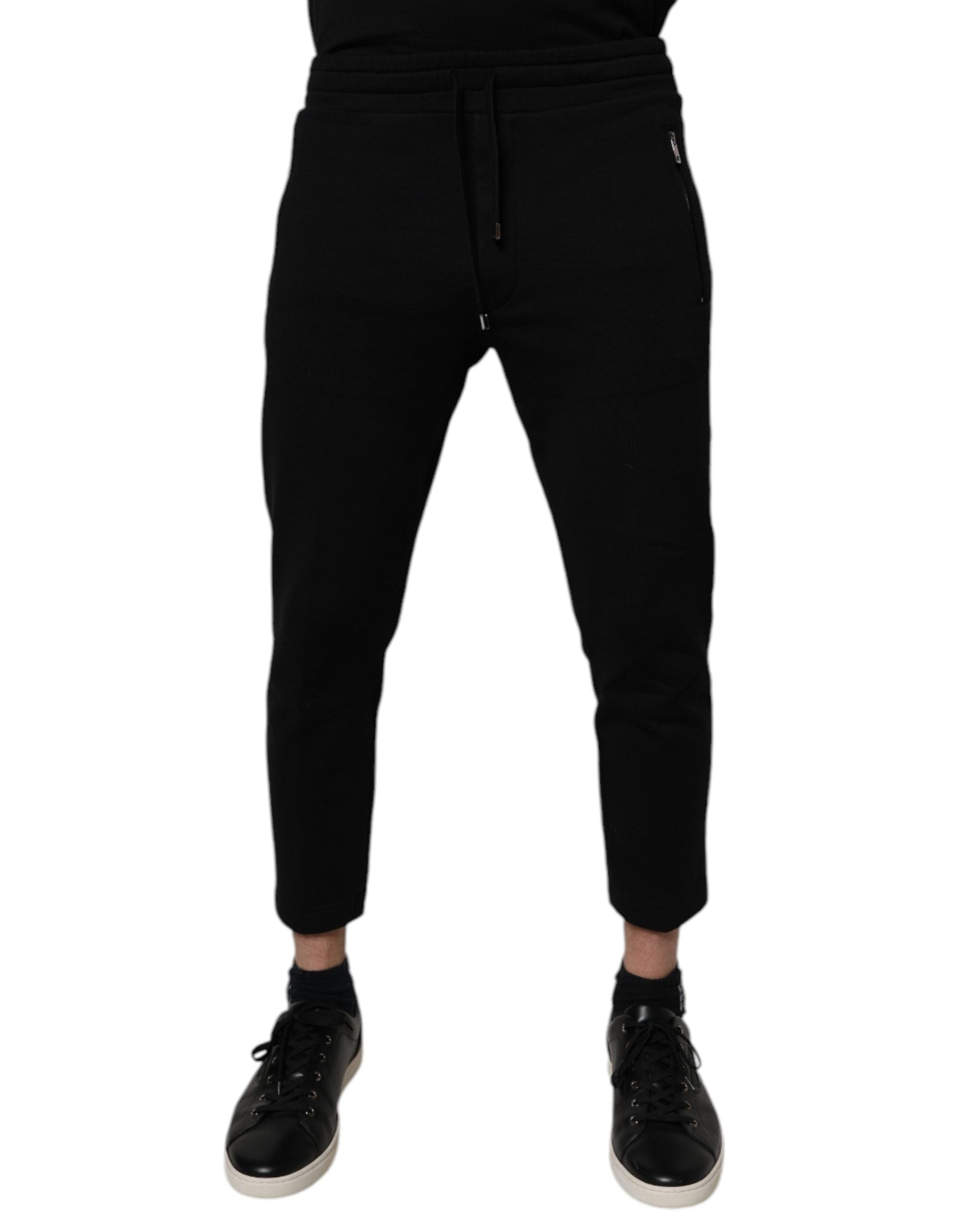Dolce & Gabbana Black Cotton Jogger Jogging Men's Pants (Pre-Owned)
