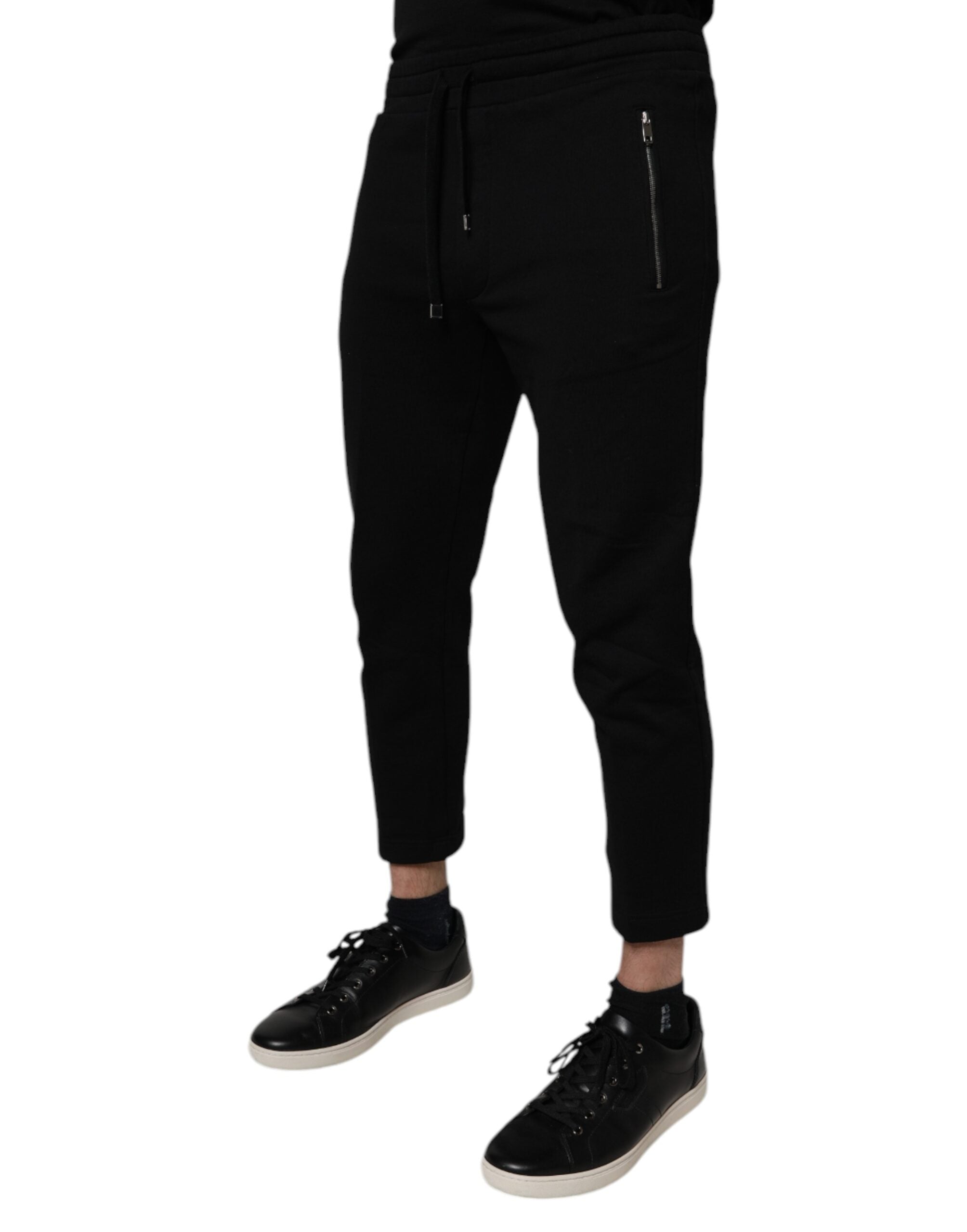 Dolce & Gabbana Black Cotton Jogger Jogging Men's Pants (Pre-Owned)